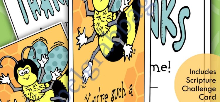 You’re Such a Buzzzzy Bee. Here’s a THANKS from me! thank you card