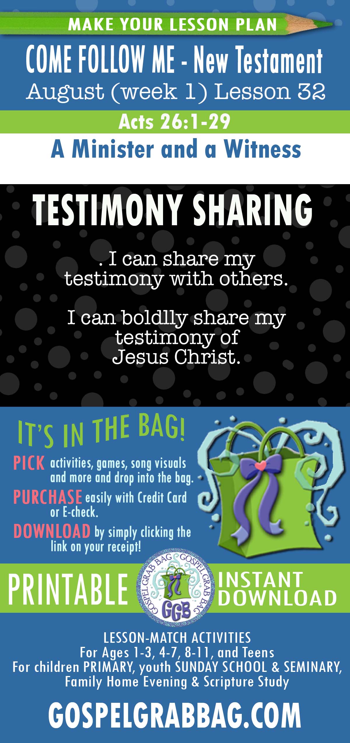 ACTIVITIES FOR CFM “A Minister and a Witness”