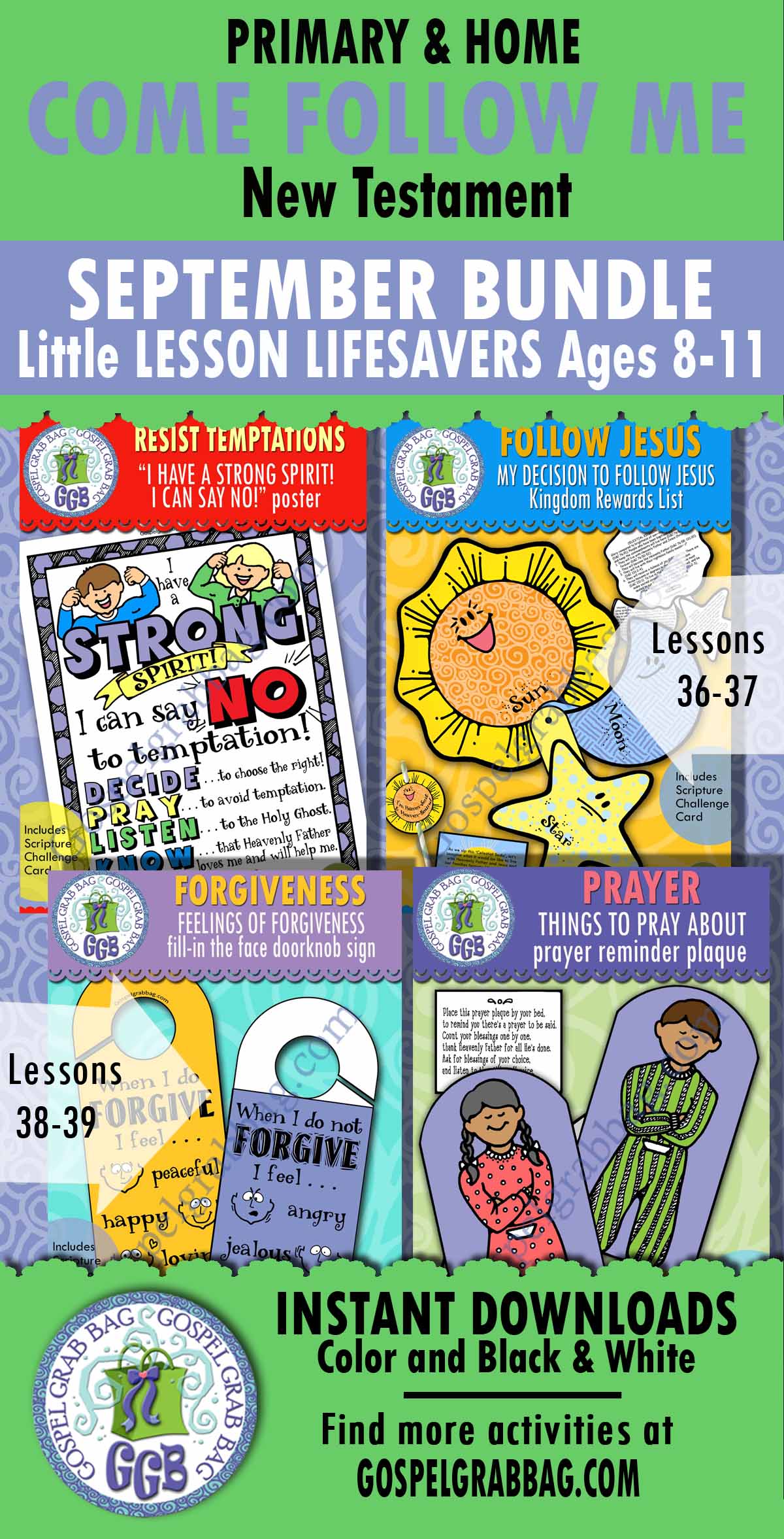 Ages 8-11 Activities for Come Follow Me - New Testament - September