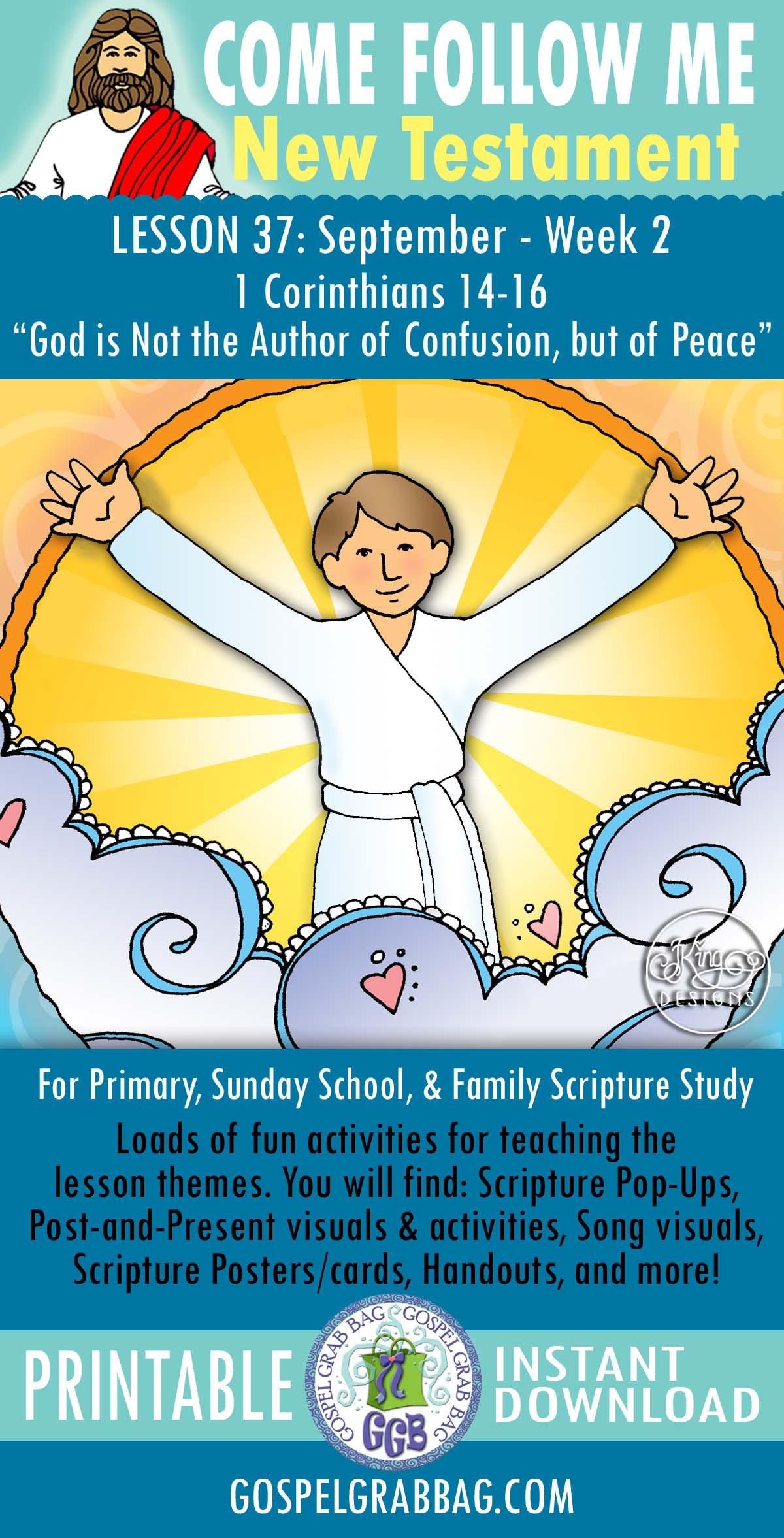 BUNDLES FOR "God Is Not the Author o Confusion, but of Peace" lesson activities and bundles PLUS MORE ACTIVITIES