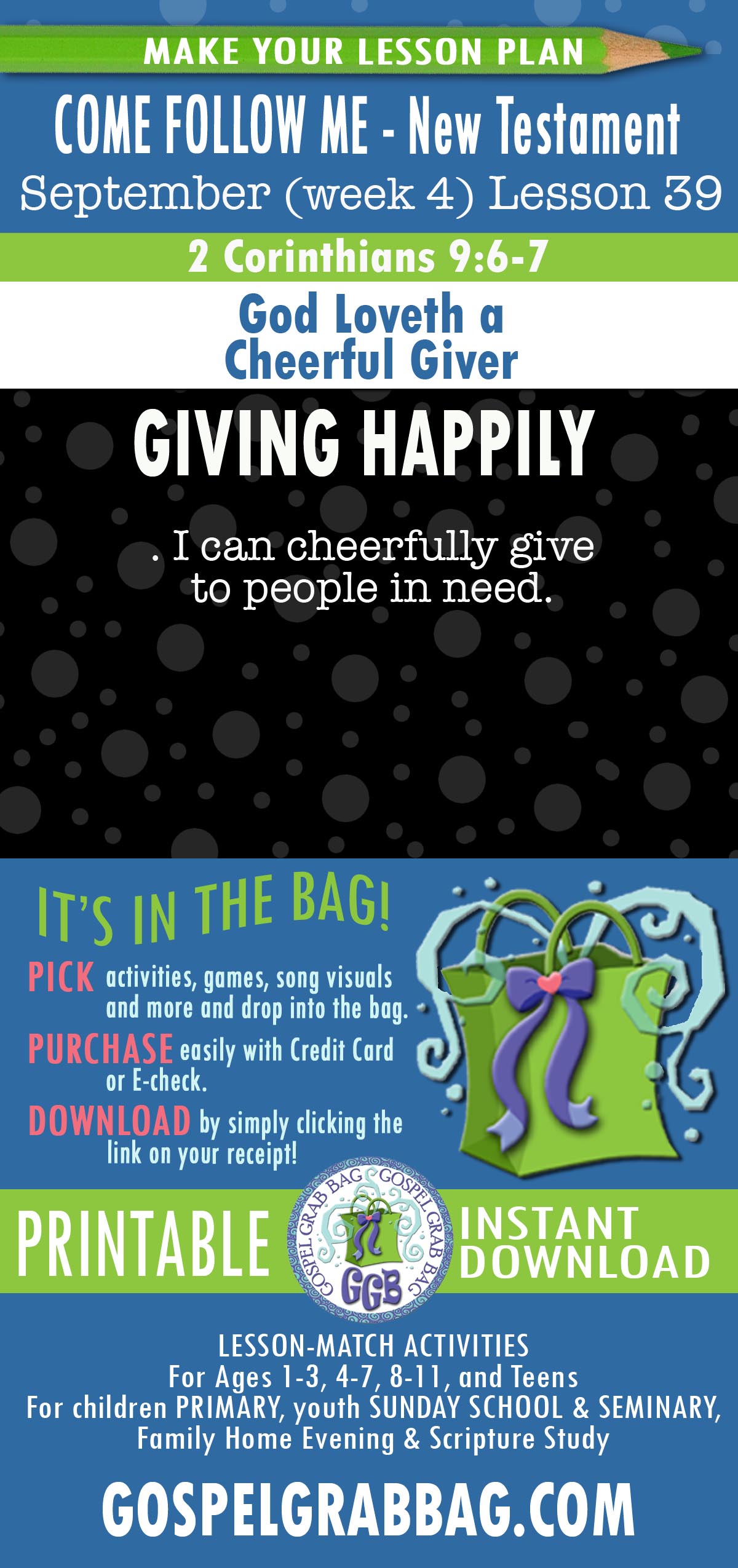 "God Loveth a Cheerful Giver" ACTIVITIES FOR ...