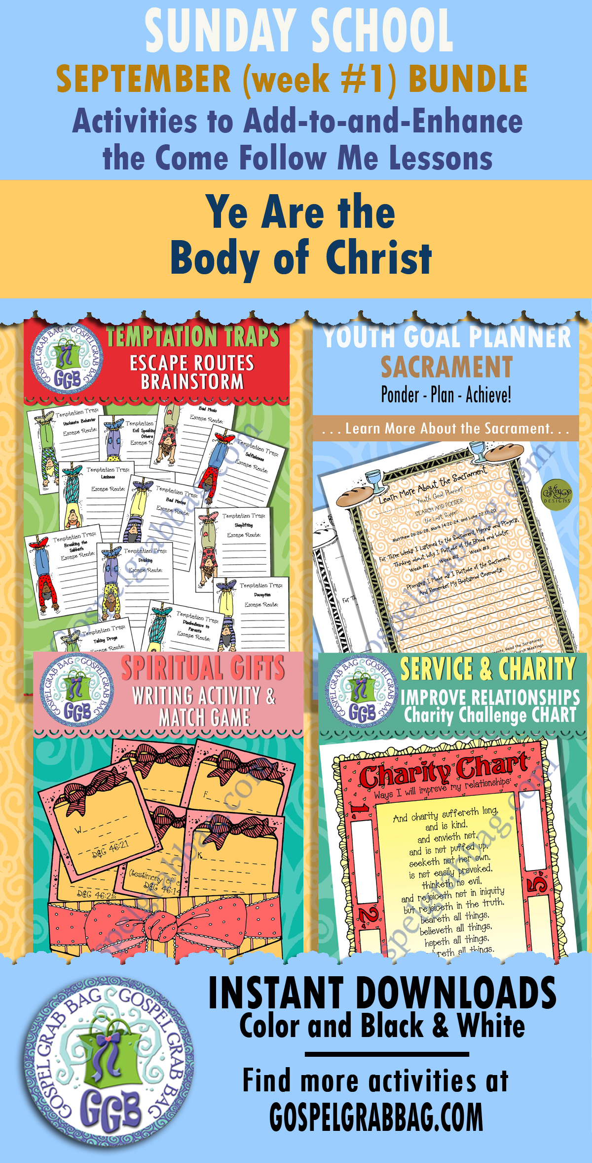 Bundle 1 SUNDAY SCHOOL Activities for CFM September New Testament