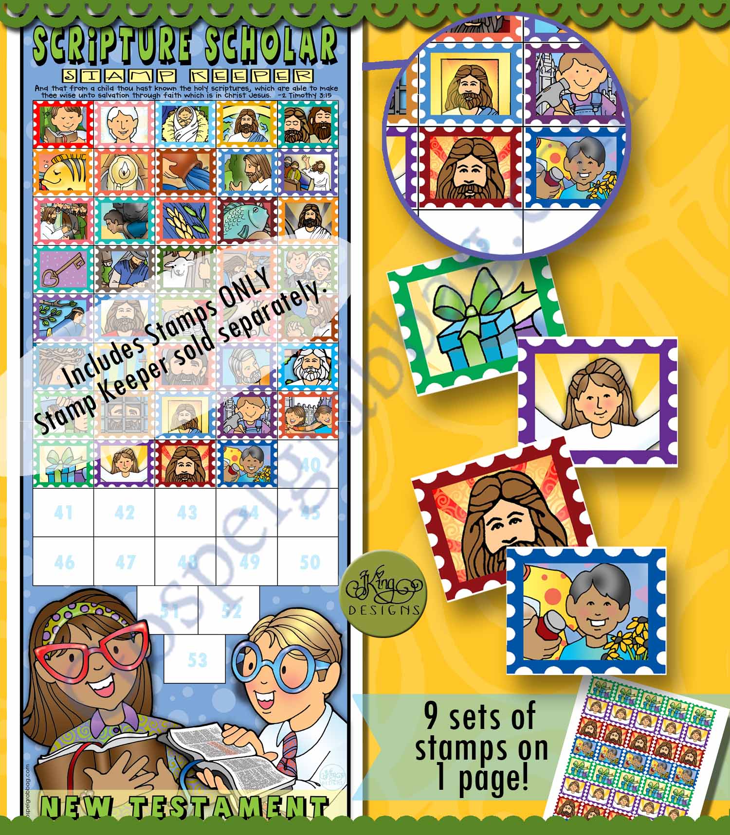 Scripture Scholars STAMPS bundle for September - New Testament COME FOLLOW ME
