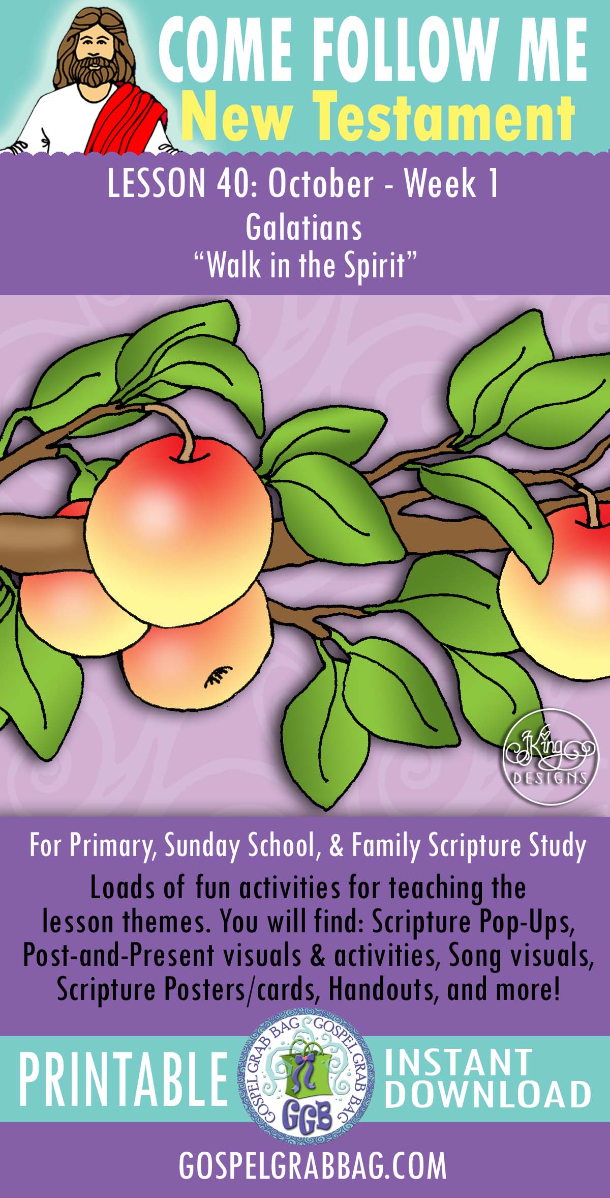 "Walk in the Spirit" Come Follow Me lesson activities - Galatians
