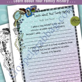 FAMILY HISTORY Youth Goal Planner "Learn about Your Family History"