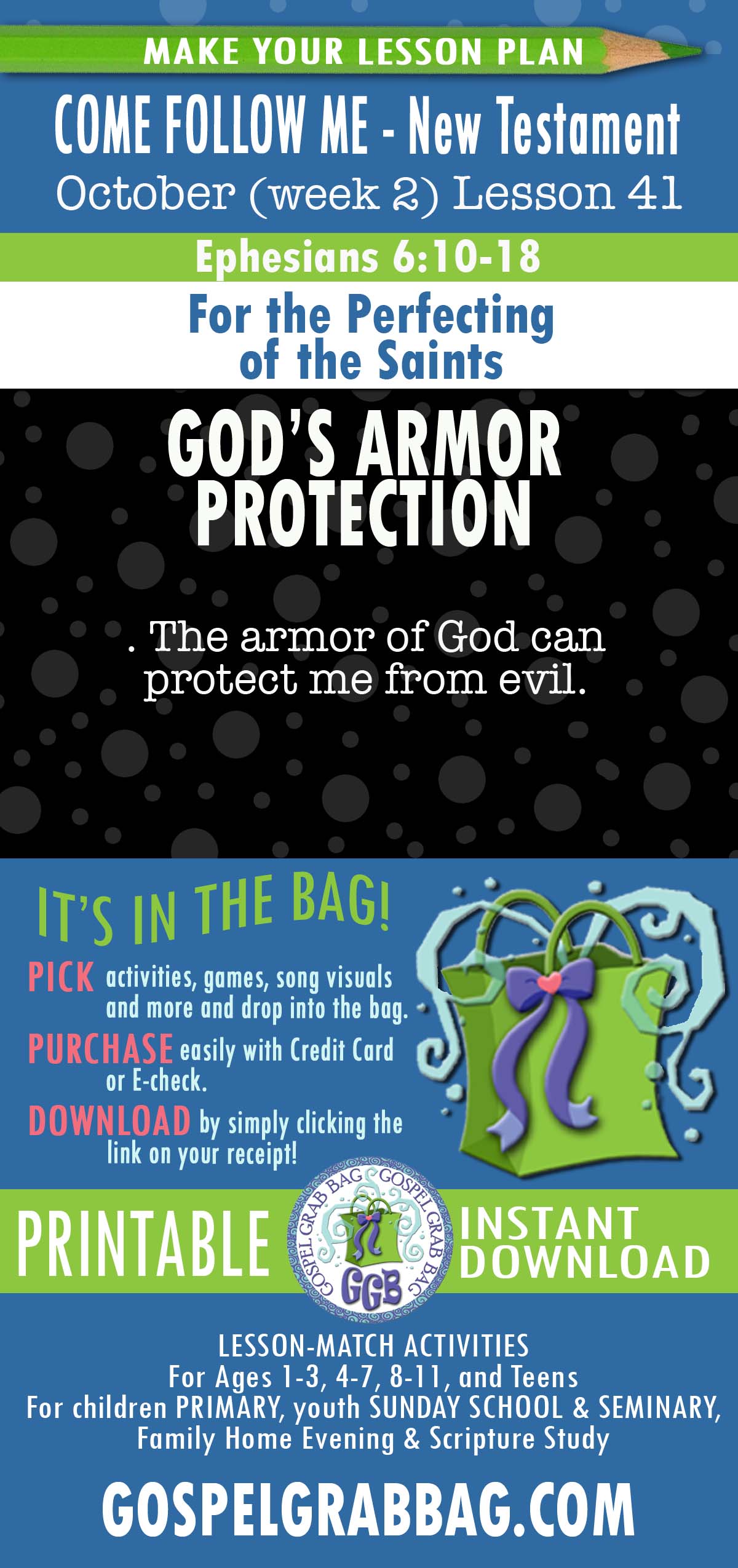 “For the Perfecting of the Saints” LESSON ACTIVITIES