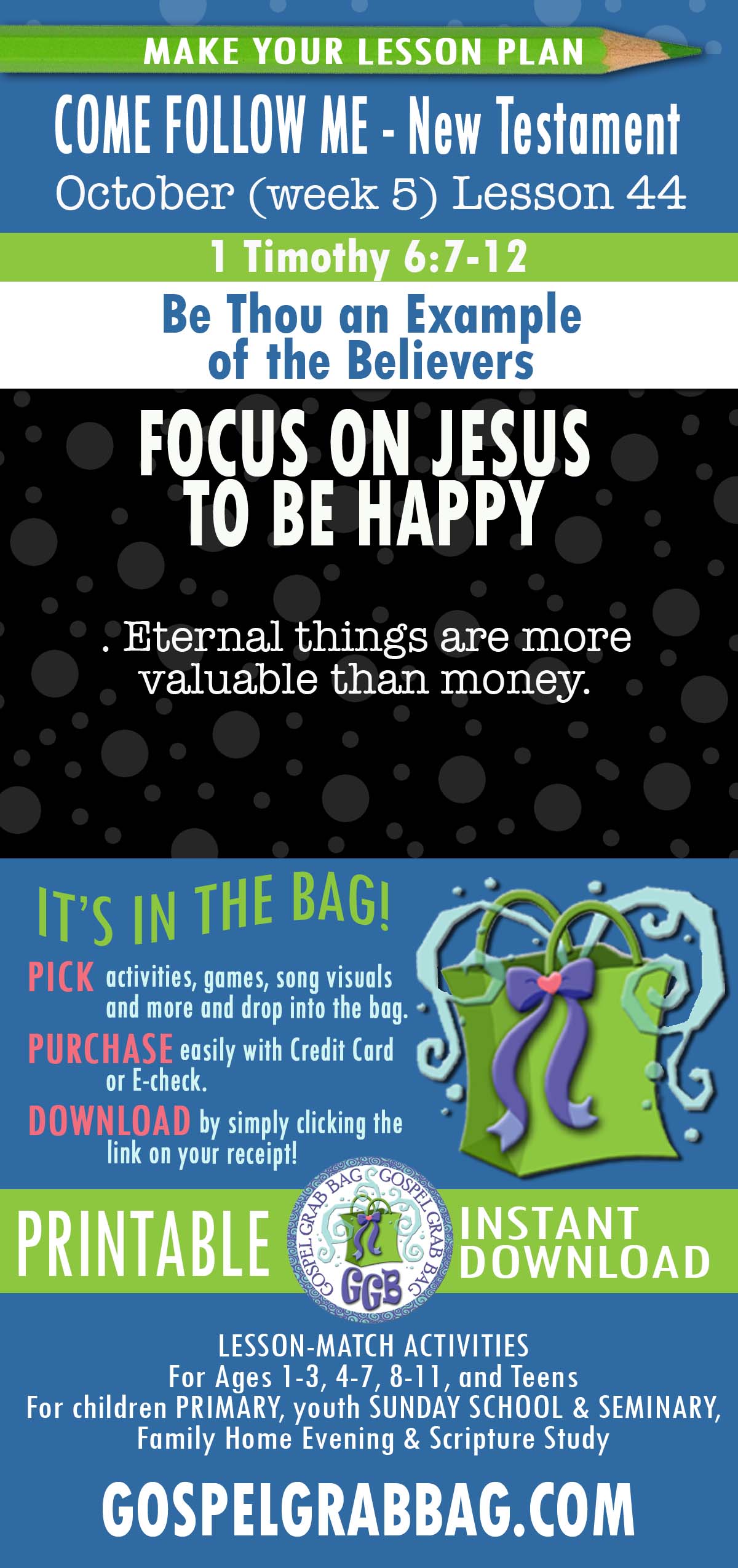 “Be Thou an Example of the Believers” LESSON ACTIVITIES