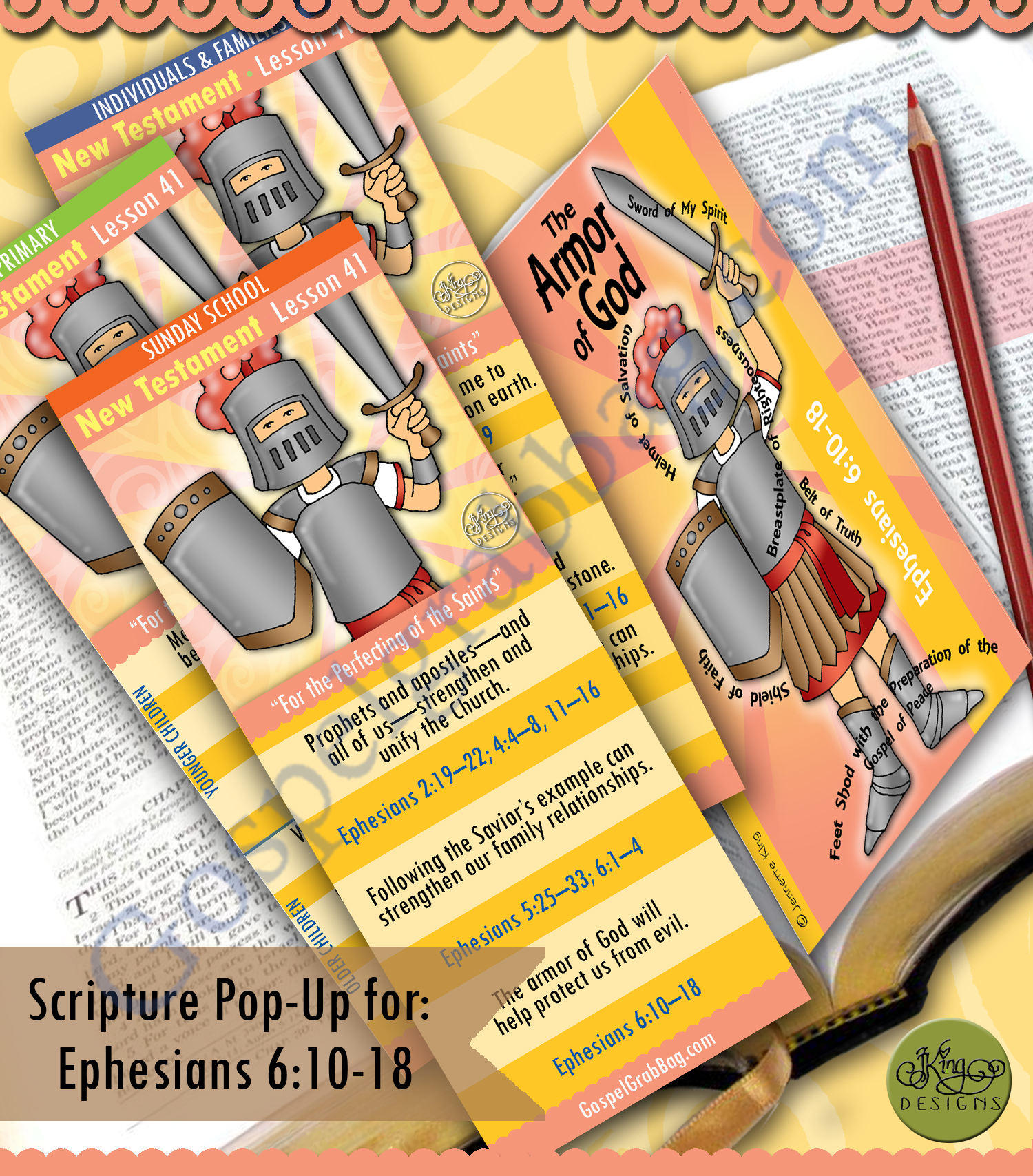 THE ARMOR OF GOD scripture pop-up"For the Perfecting of the Saints" Scripture Scholars - Ephesians
