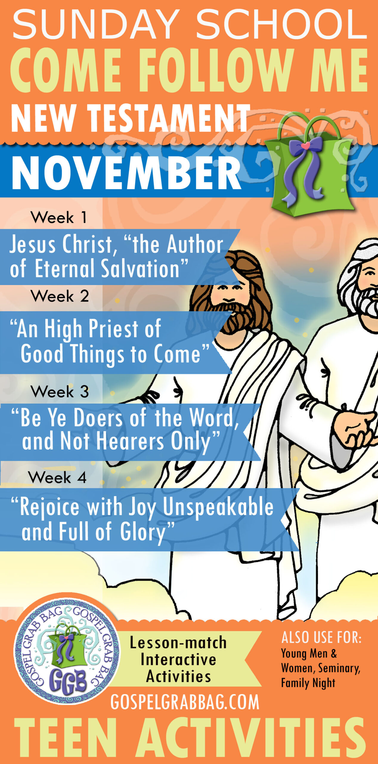 SUNDAY SCHOOL Activities For Come Follow Me, New Testament - November
