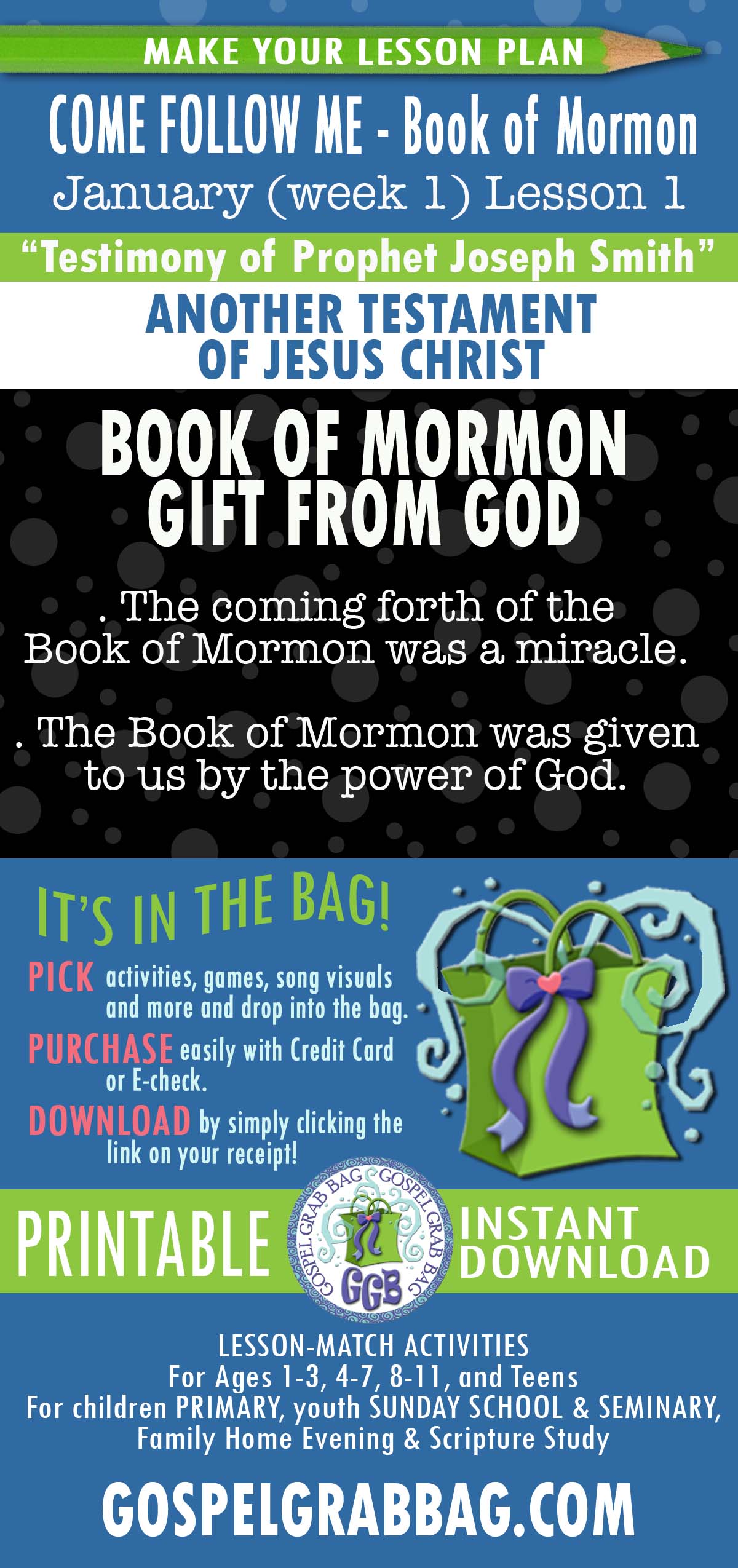 “Another Testament of Jesus Christ” Activities for Come Follow Me - Book of Mormon - January week 1 Lesson 1
