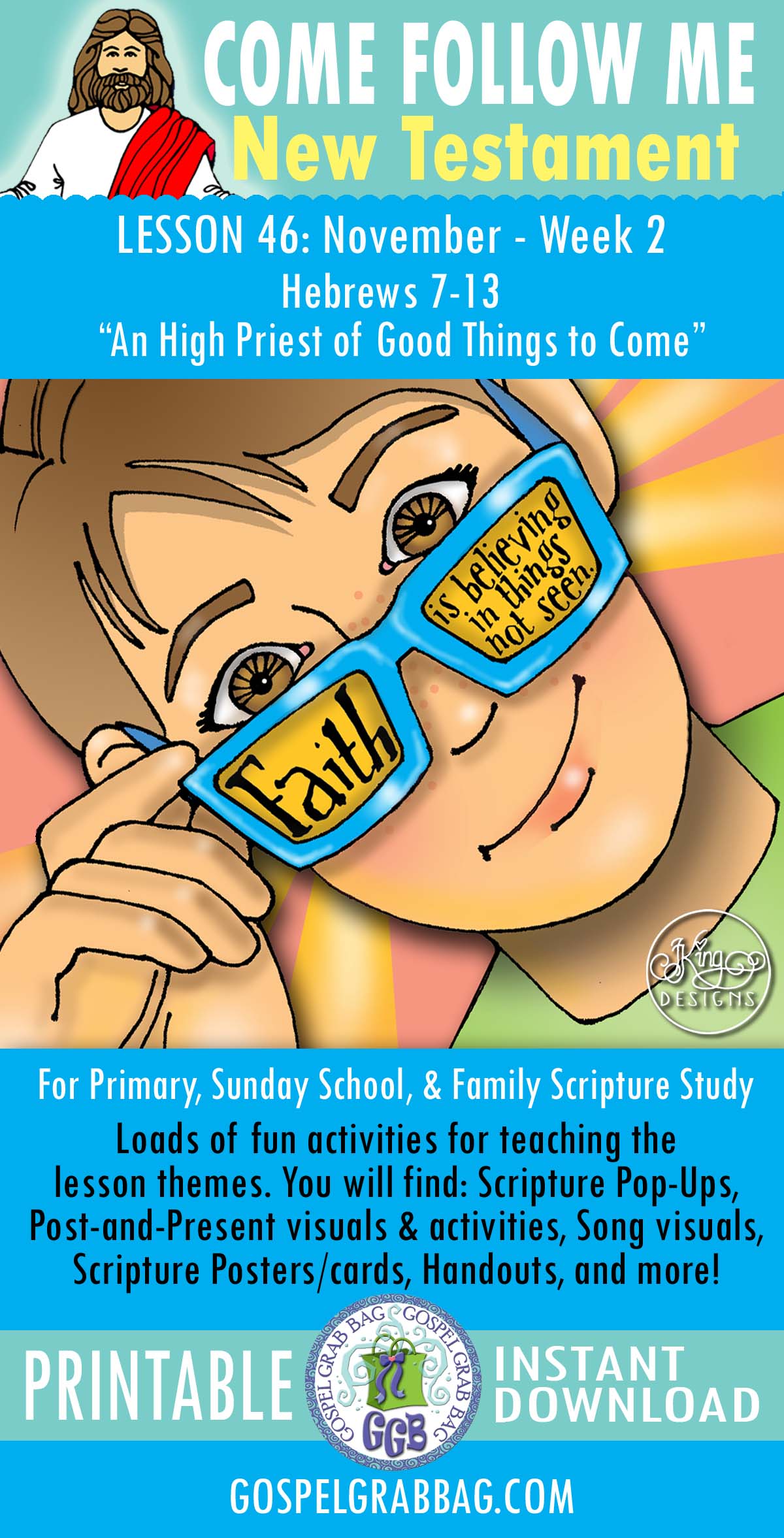 COME FOLLOW ME Lesson Activities for November “An High Priest of Good Things to Come”