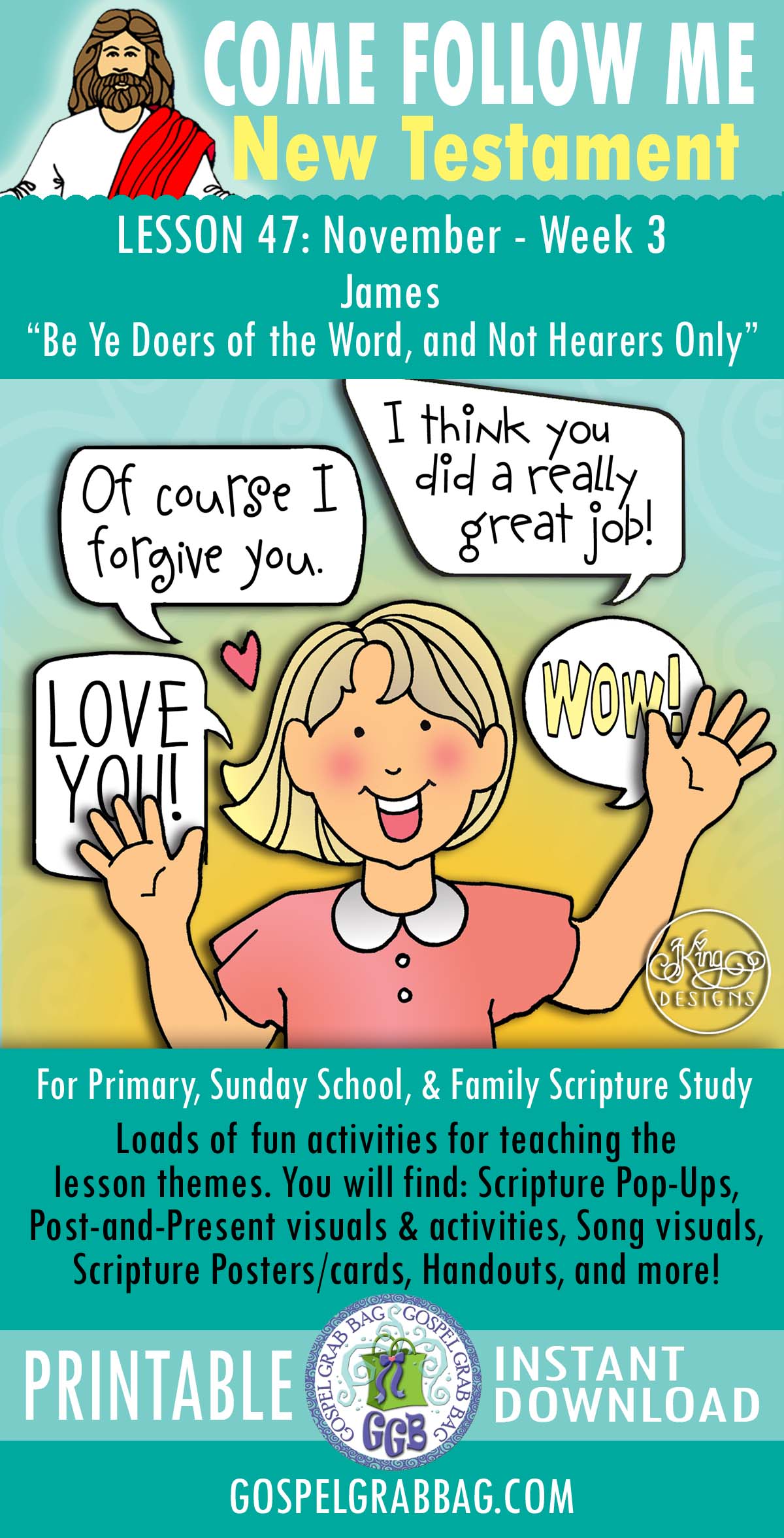 “Be Ye Doers of Good Things to Come” COME FOLLOW ME lesson activities for November
