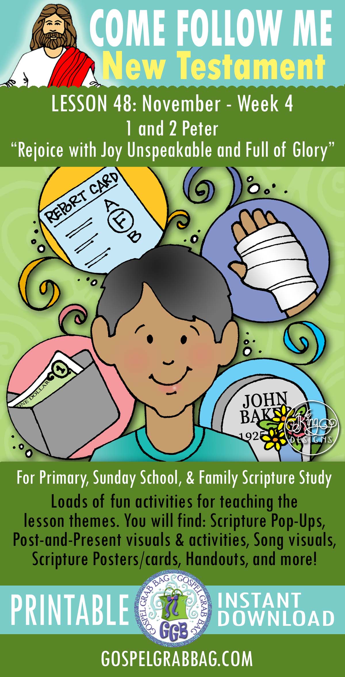 “Rejoice with Joy Unspeakable and Full of Glory” COME FOLLOW ME lesson activities for November 1 and 2 Peter