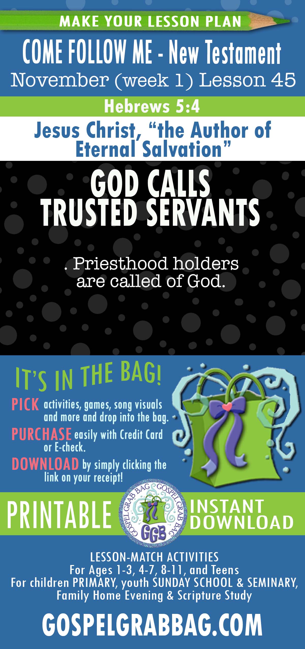 LESSON ACTIVITIES FOR Jesus Christ, “the Author of Eternal Salvation”