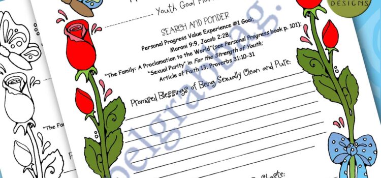 Virtue - Chastity PROMISED BLESSINGS Goal Planner