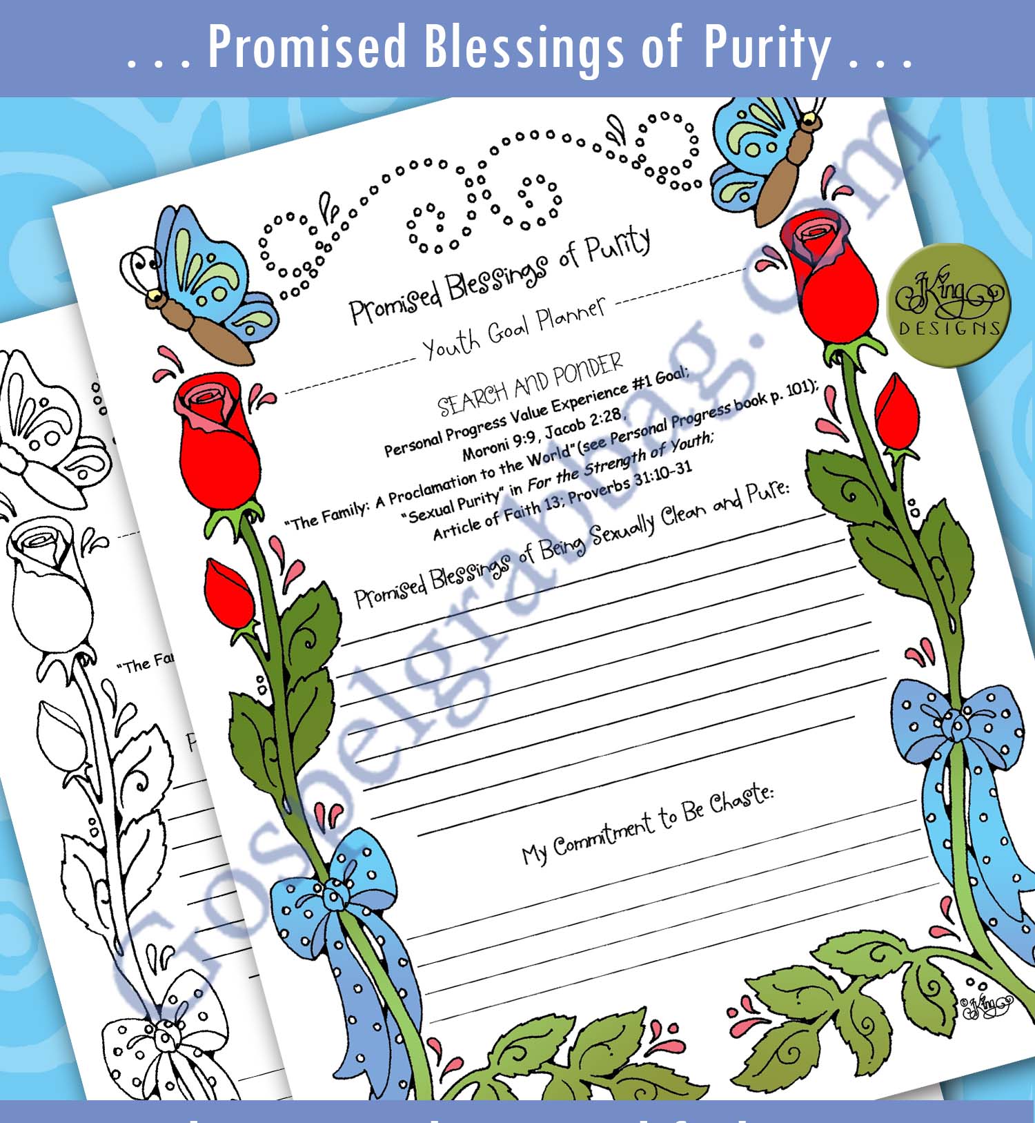 Virtue - Chastity PROMISED BLESSINGS Goal Planner