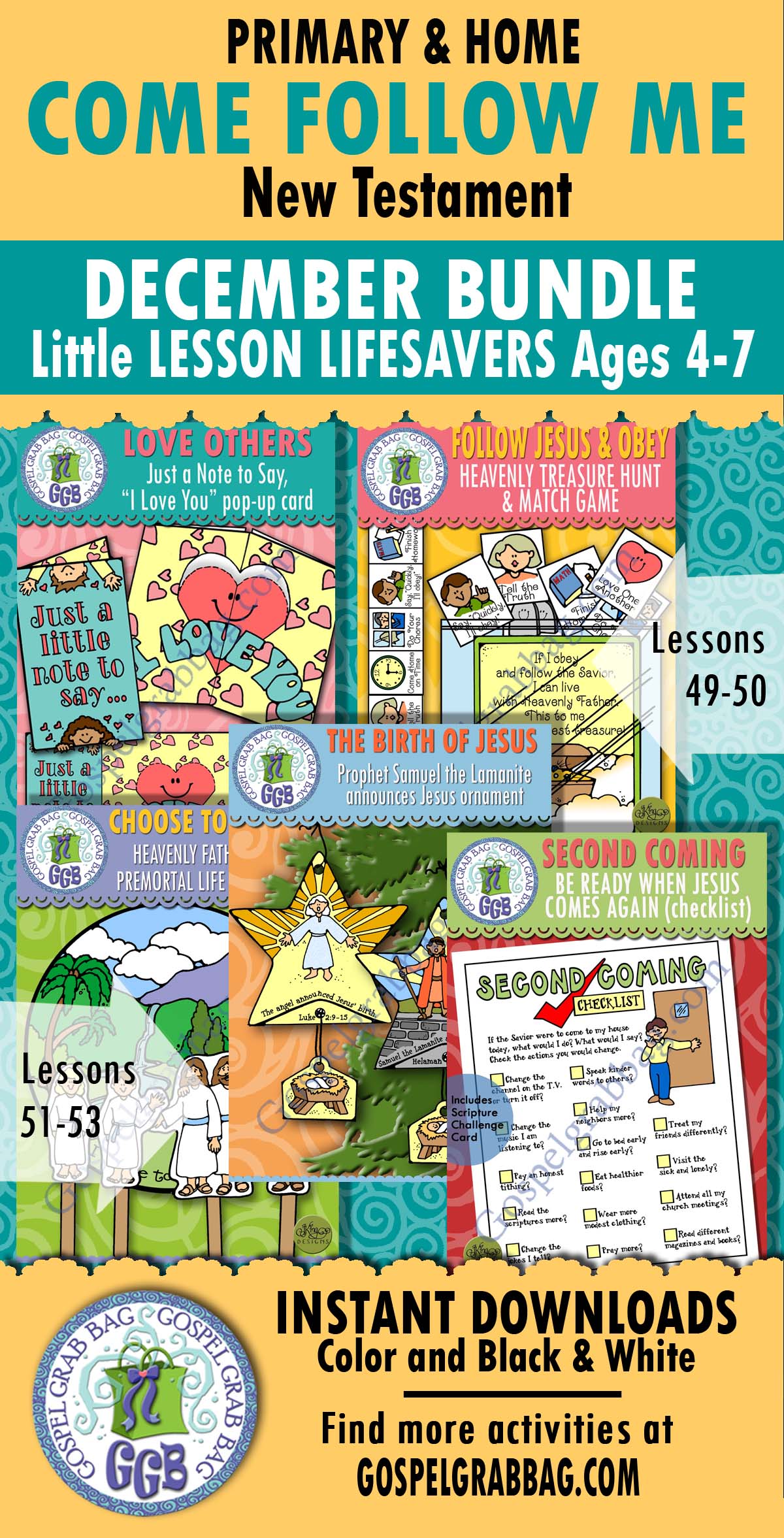 COME FOLLOW ME Ages 4-7 bundle DECEMBER New Testament