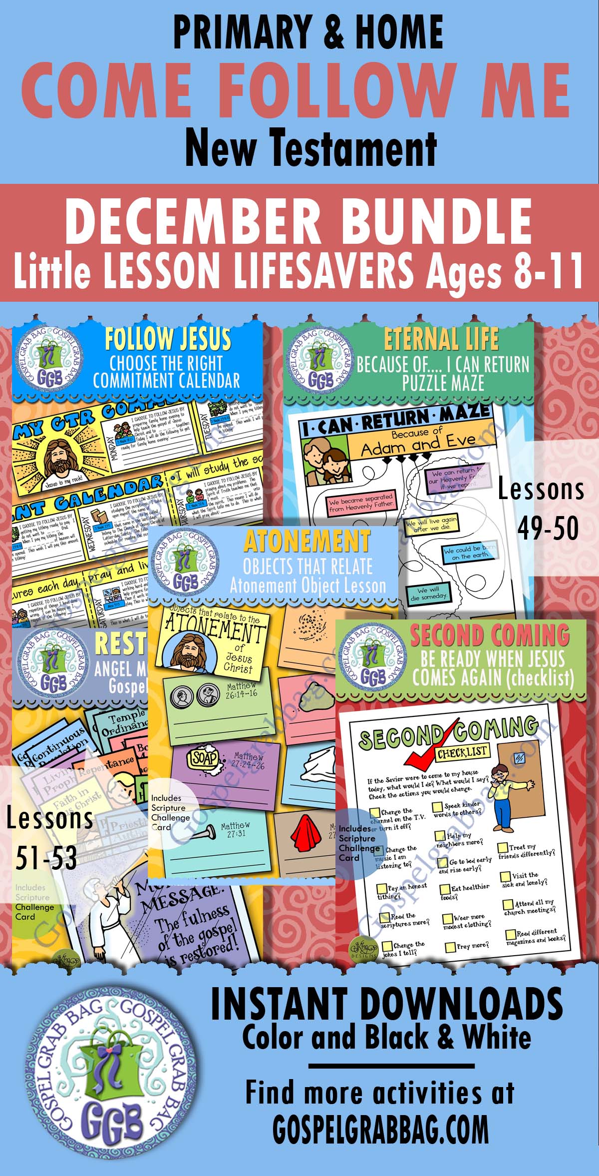 COME FOLLOW ME Ages 8-11 bundle DECEMBER New Testament