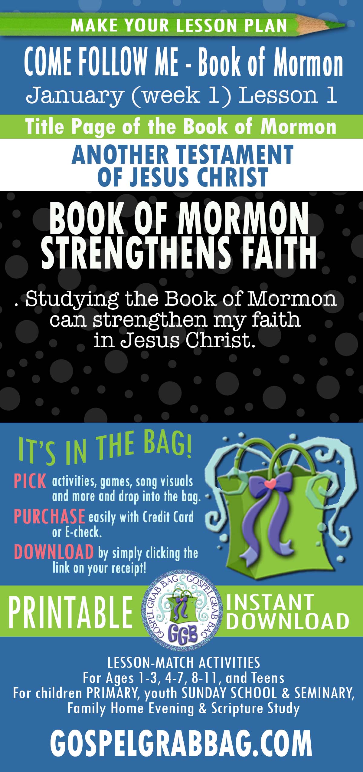 “Another Testament of Jesus Christ” Activities for Come Follow Me - Book of Mormon - January week 1 Lesson 1