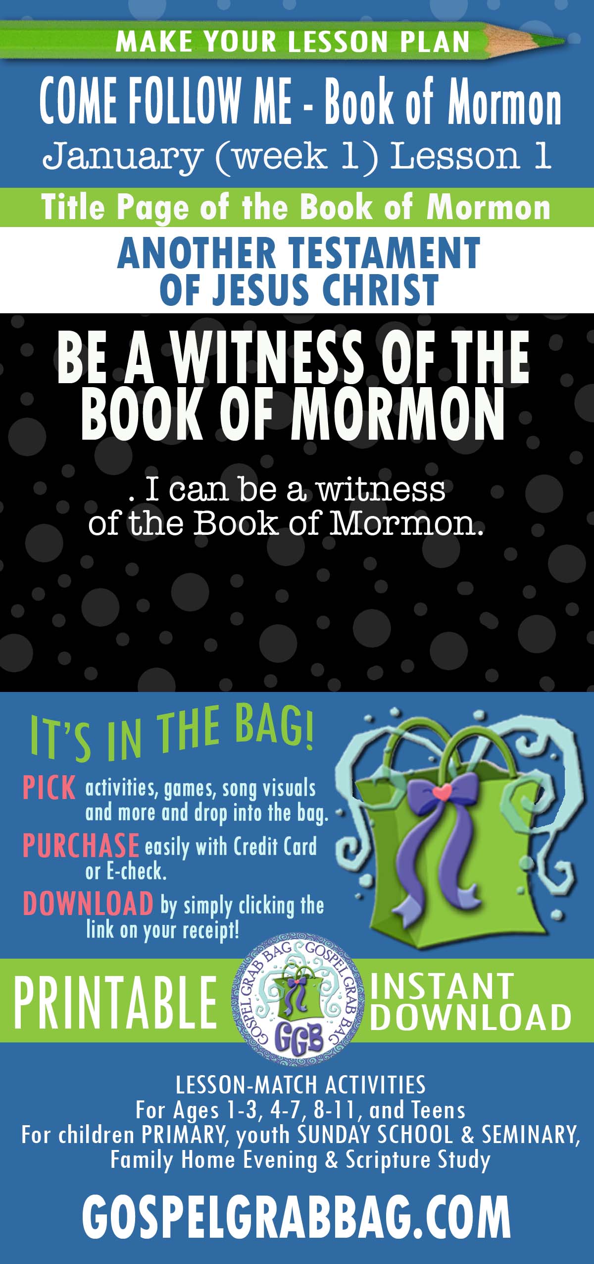 “Another Testament of Jesus Christ” Activities for Come Follow Me - Book of Mormon - January week 1 Lesson 1