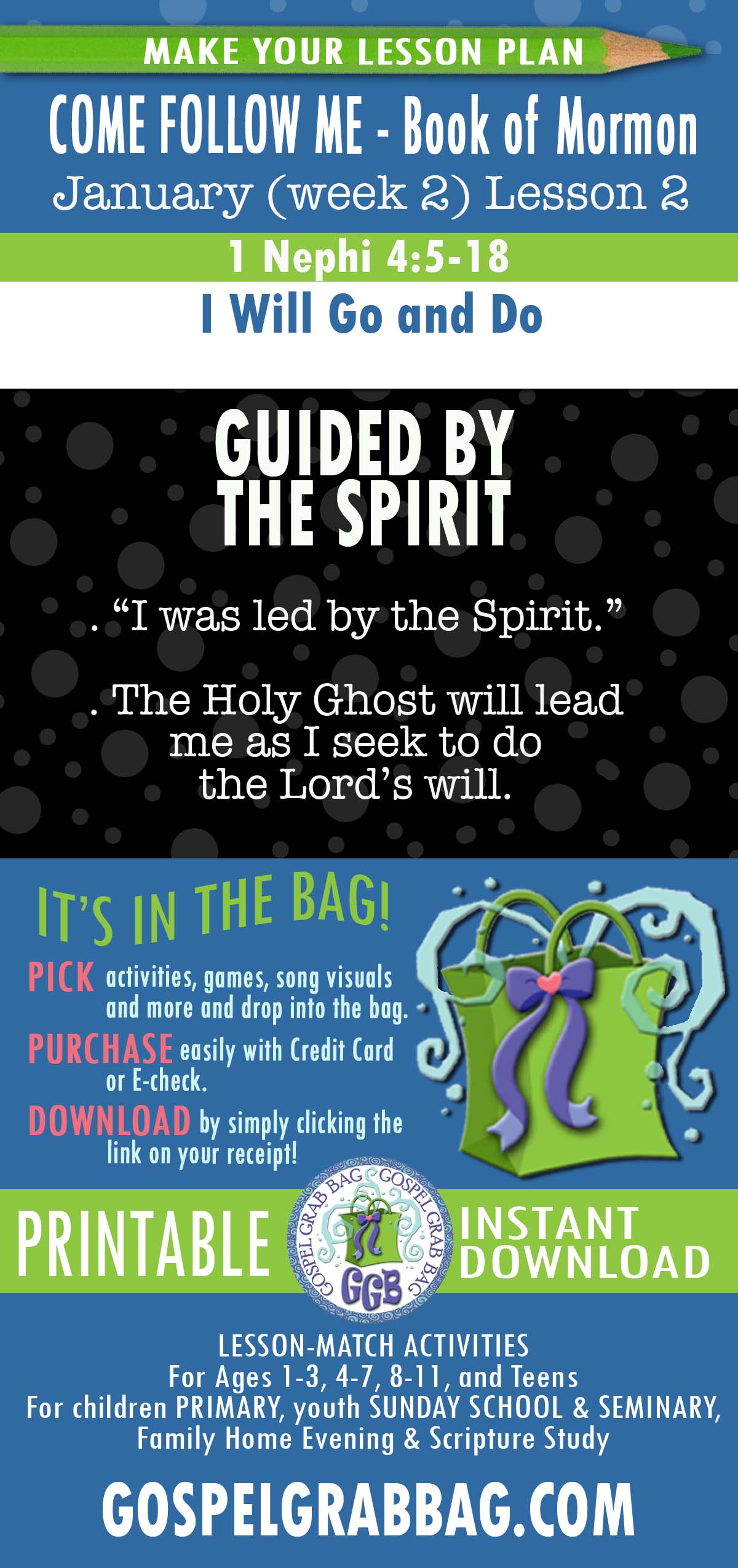 “I Will Go and Do” Activities for Come Follow Me - Book of Mormon - January week 2 Lesson 2