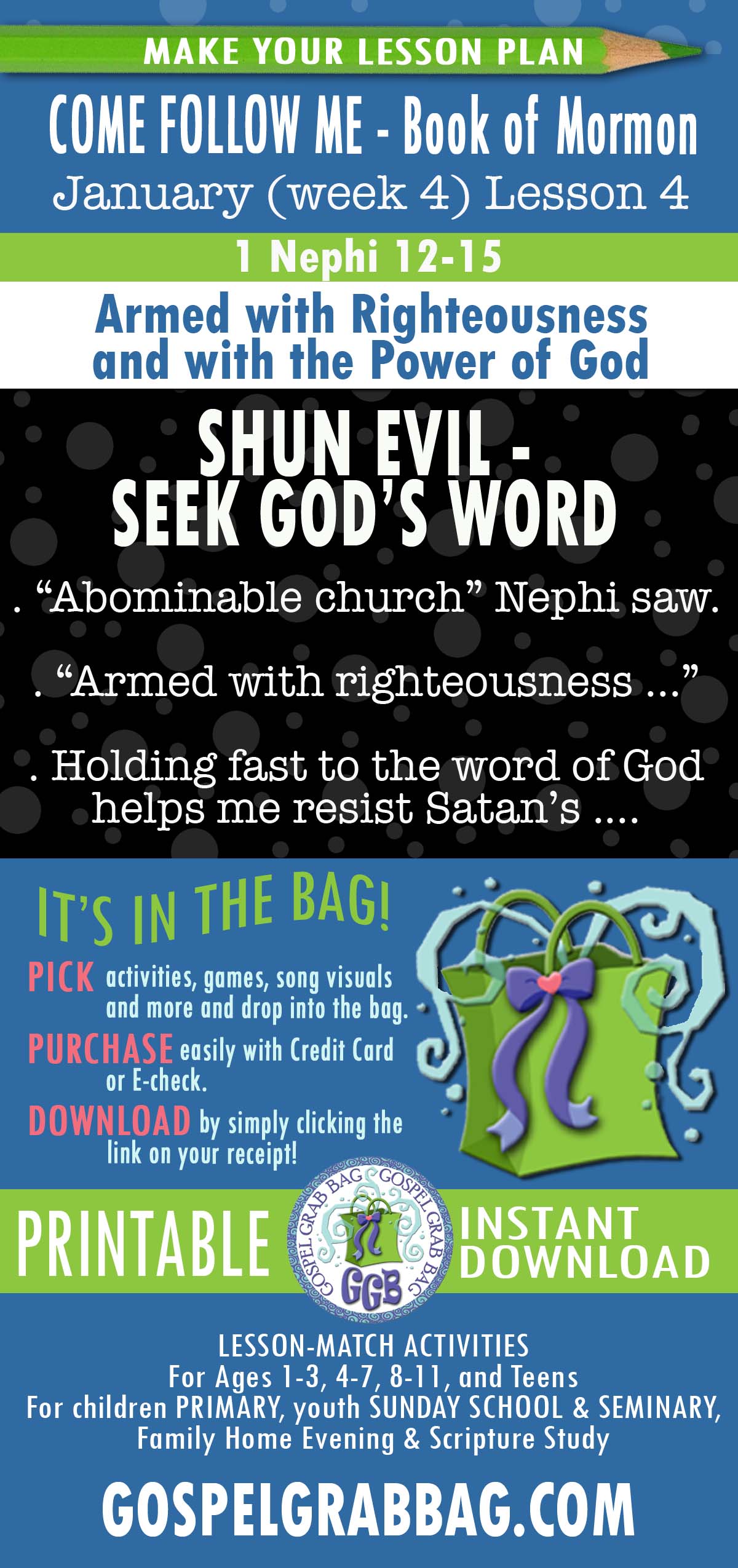 “Armed with Righteousness and with the Power of God” Activities for Come Follow Me - January week 4 Lesson 4