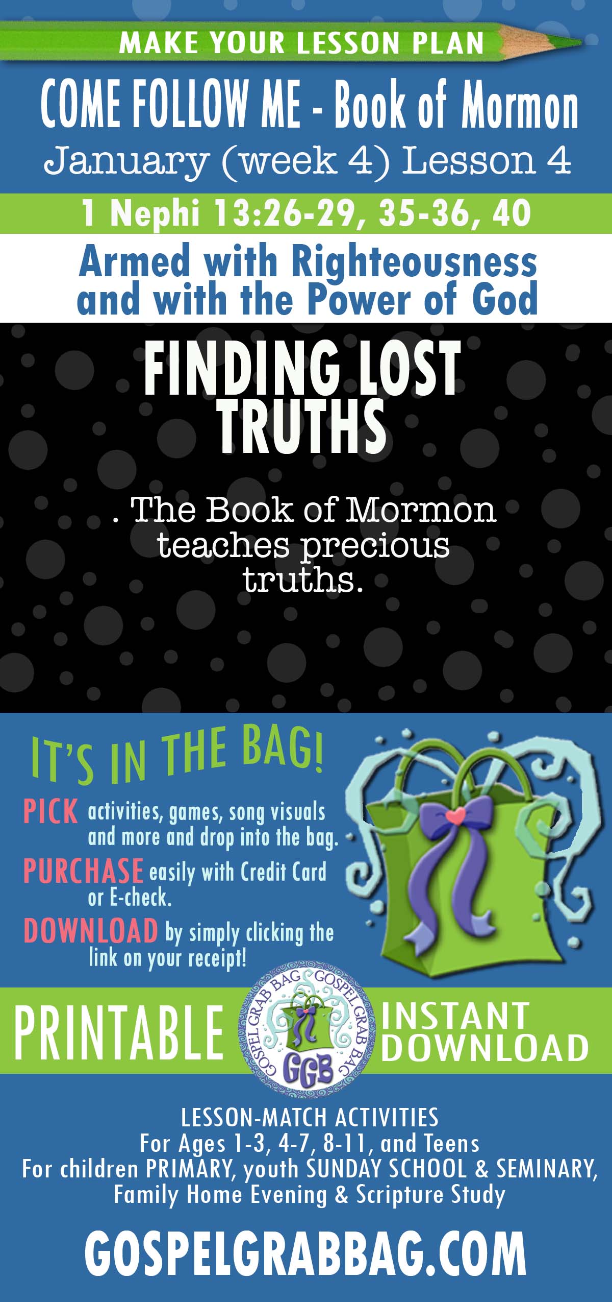 “Armed with Righteousness and with the Power of God” Activities for Come Follow Me - January week 4 Lesson 4