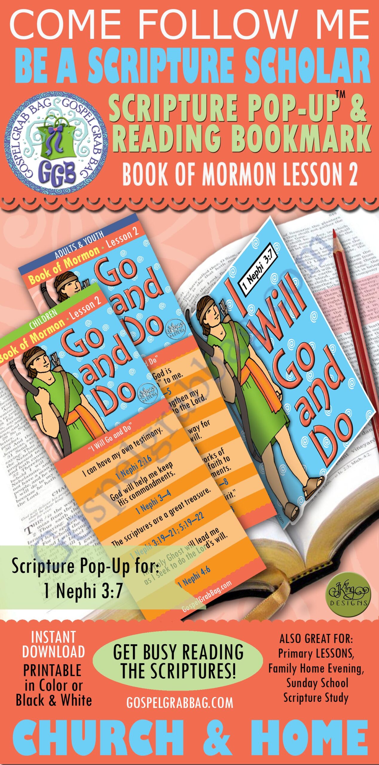 "I Will Go and Do" Scripture Scholars COME FOLLOW ME - Book of Mormon lesson 2 - January week 2