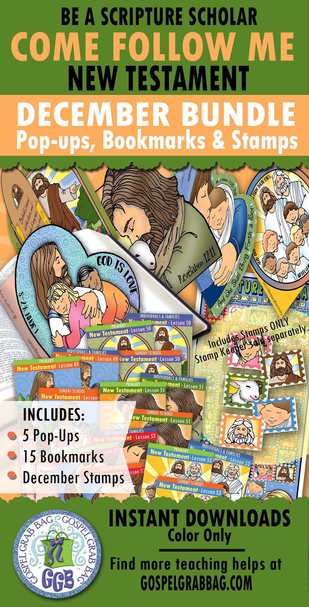 Come Follow Me - New Testament Scripture Scholars for Come Follow Me lessons 49-53 (weeks 1-5) for December 2023