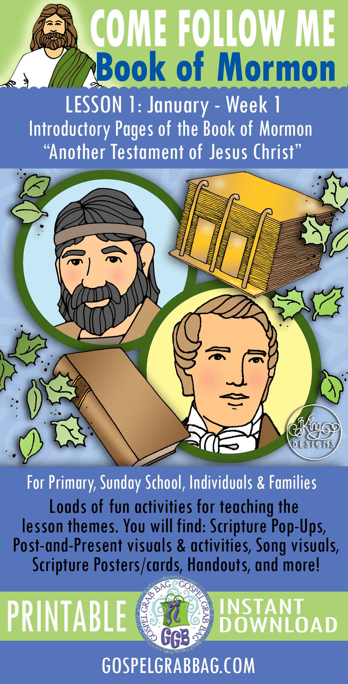 "Another Testament of Jesus Christ" LESSON ACTIVITIES FOR Come Follow Me - Book of Mormon Lesson 1 - January week 1