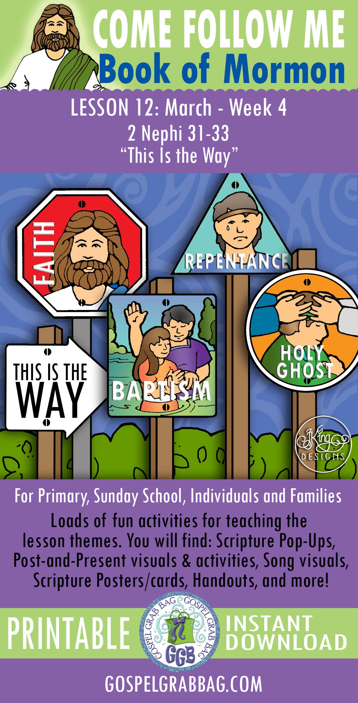 "This is the Way" COME FOLLOW ME March lesson activities BOOK OF MORMON