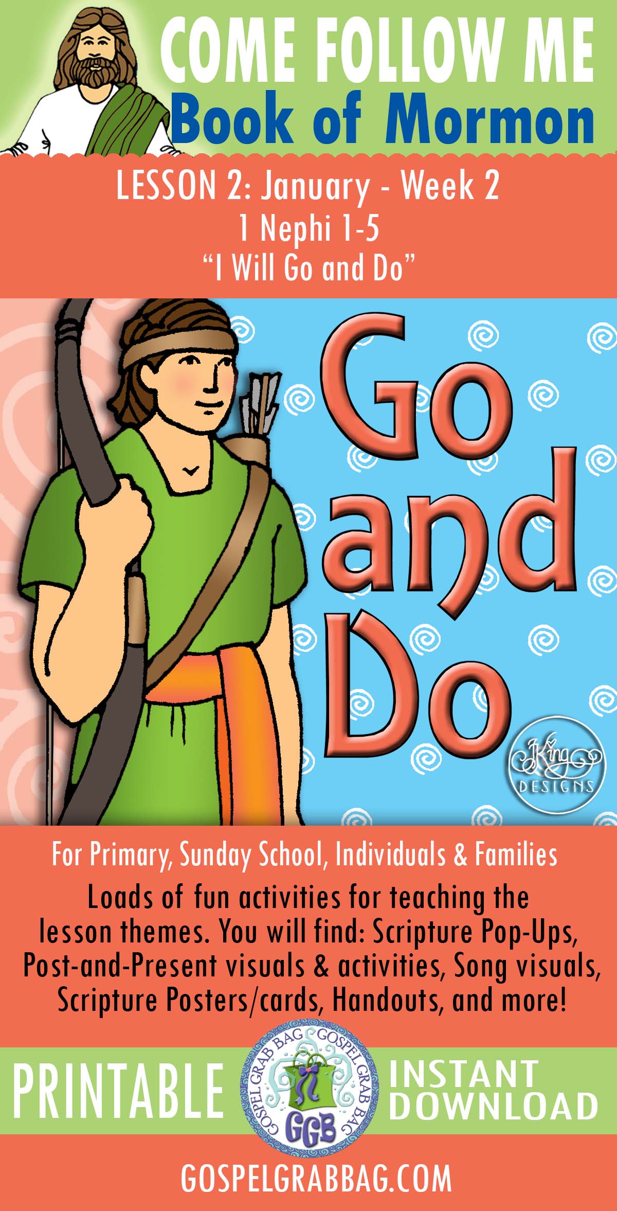 "I Can Go and Do" LESSON ACTIVITIES FOR Come Follow Me - Book of Mormon Lesson 2 - January week 2
