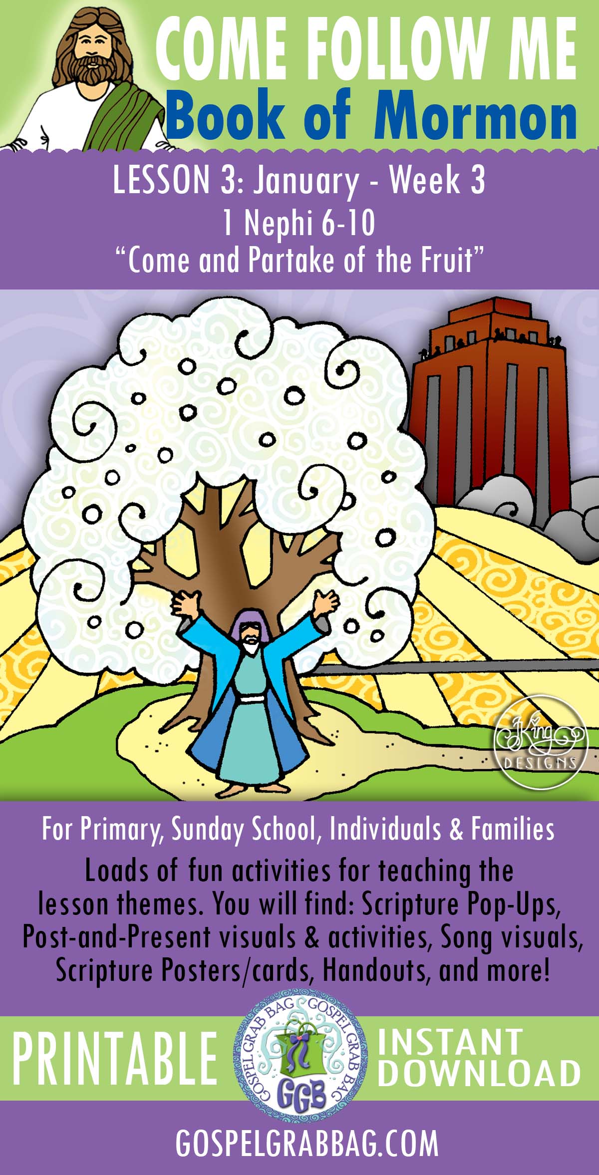 "Come and Partake of the Fruit" LESSON ACTIVITIES FOR Come Follow Me - Book of Mormon Lesson 3 - January week 3