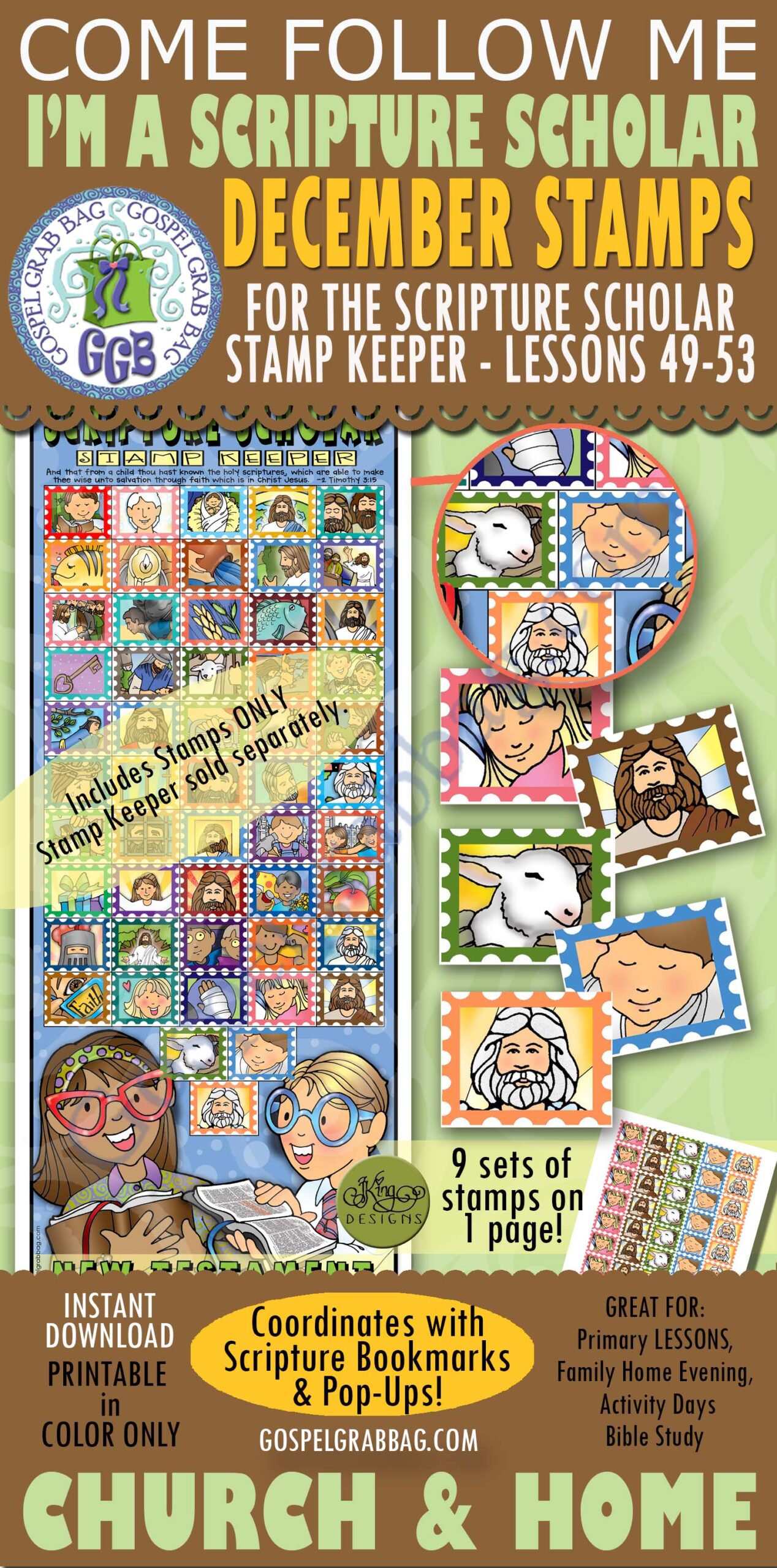 STAMPS for December Scripture Scholars reading