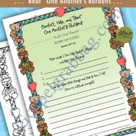 Youth Goal Planner "Comfort, Help, and 'Bear' One Another's Burdens"