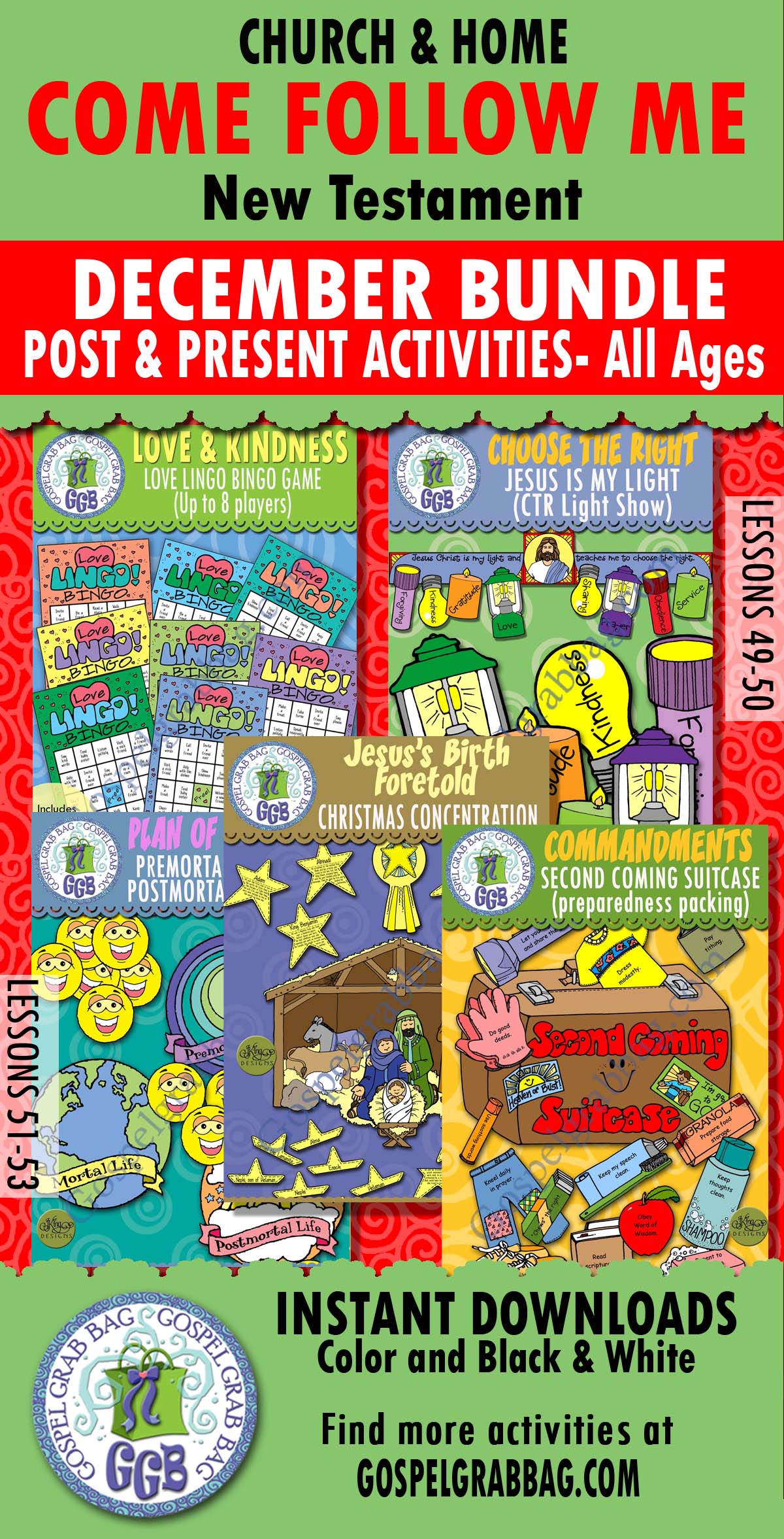 COME FOLLOW ME Post-and-Present bundle DECEMBER New Testament