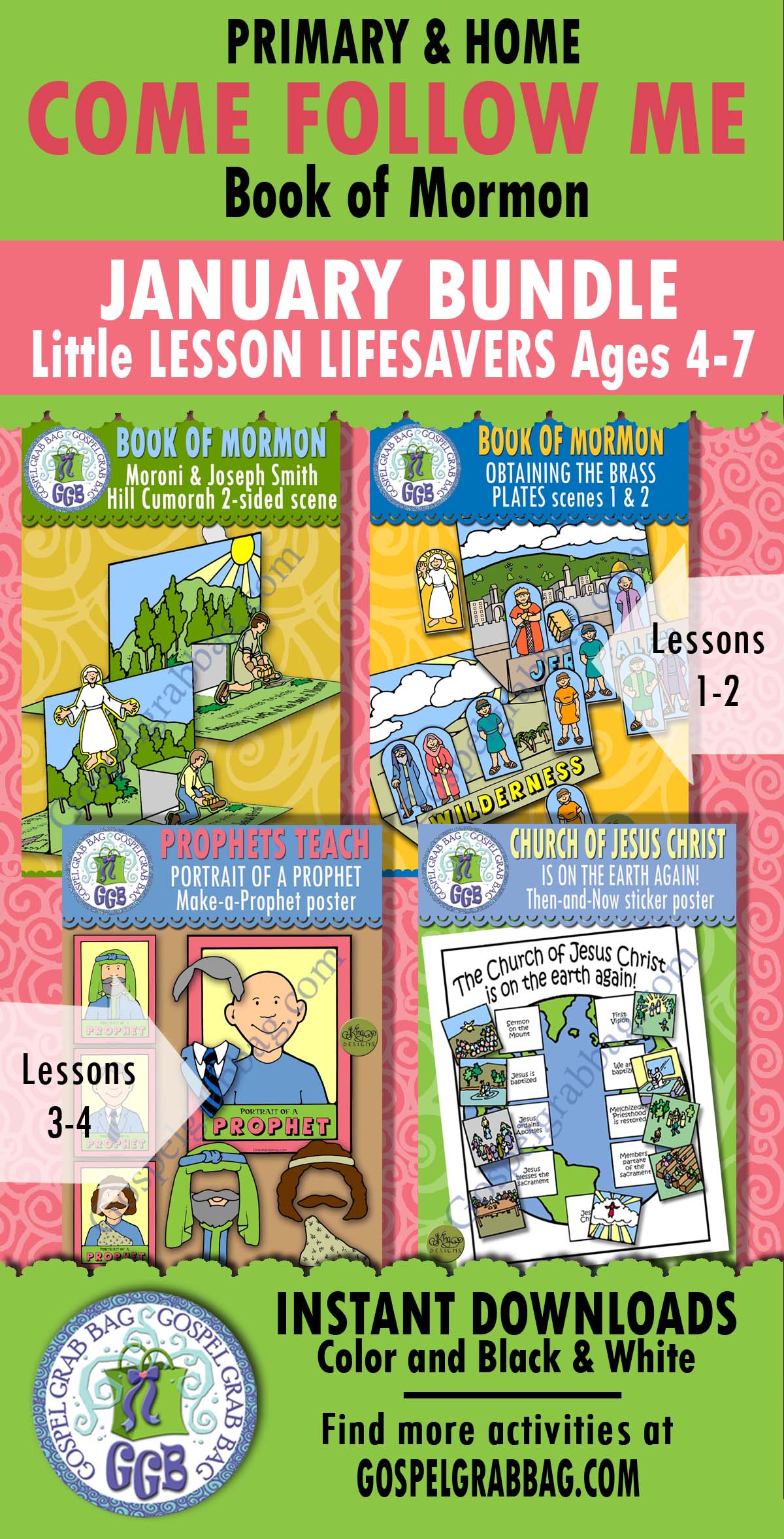 Book of Mormon - January - Ages 8-11 Lesson Activities for COME FOLLOW ME