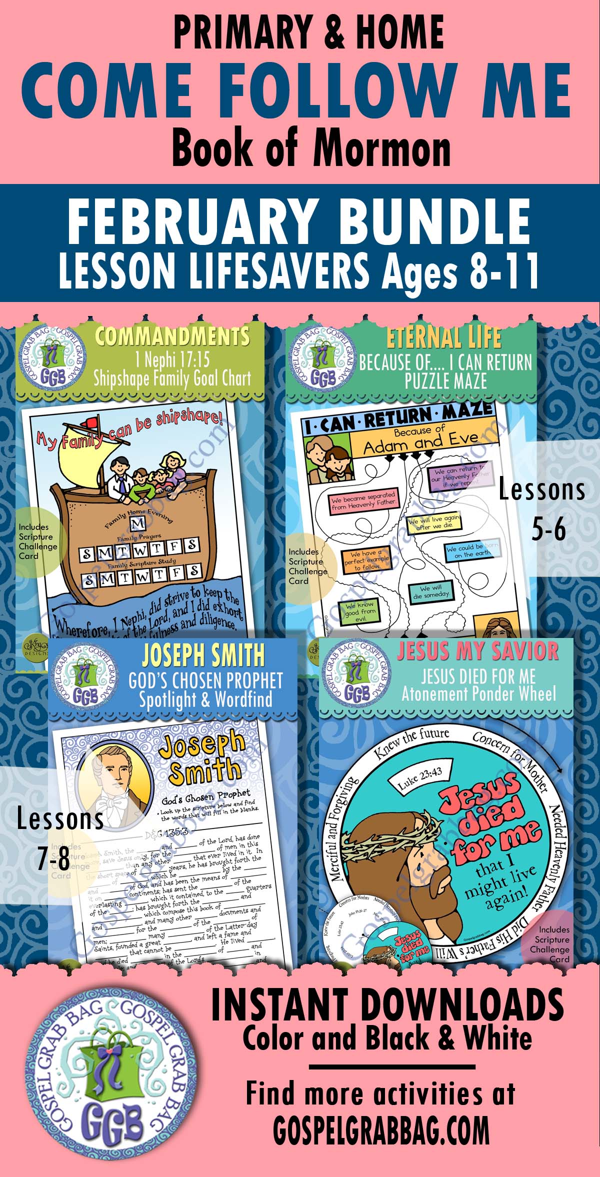 Ages 8-11 Activities COME FOLLOW ME January BOOK OF MORMON For Primary and Home