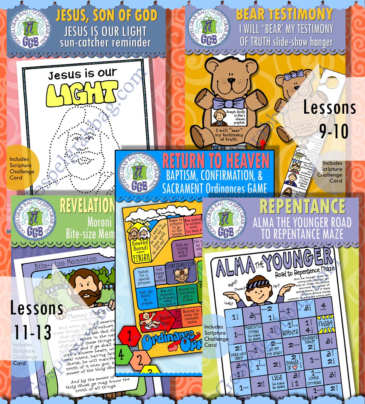Ages 8-11 Book of Mormon, Come Follow Me lesson activities for March