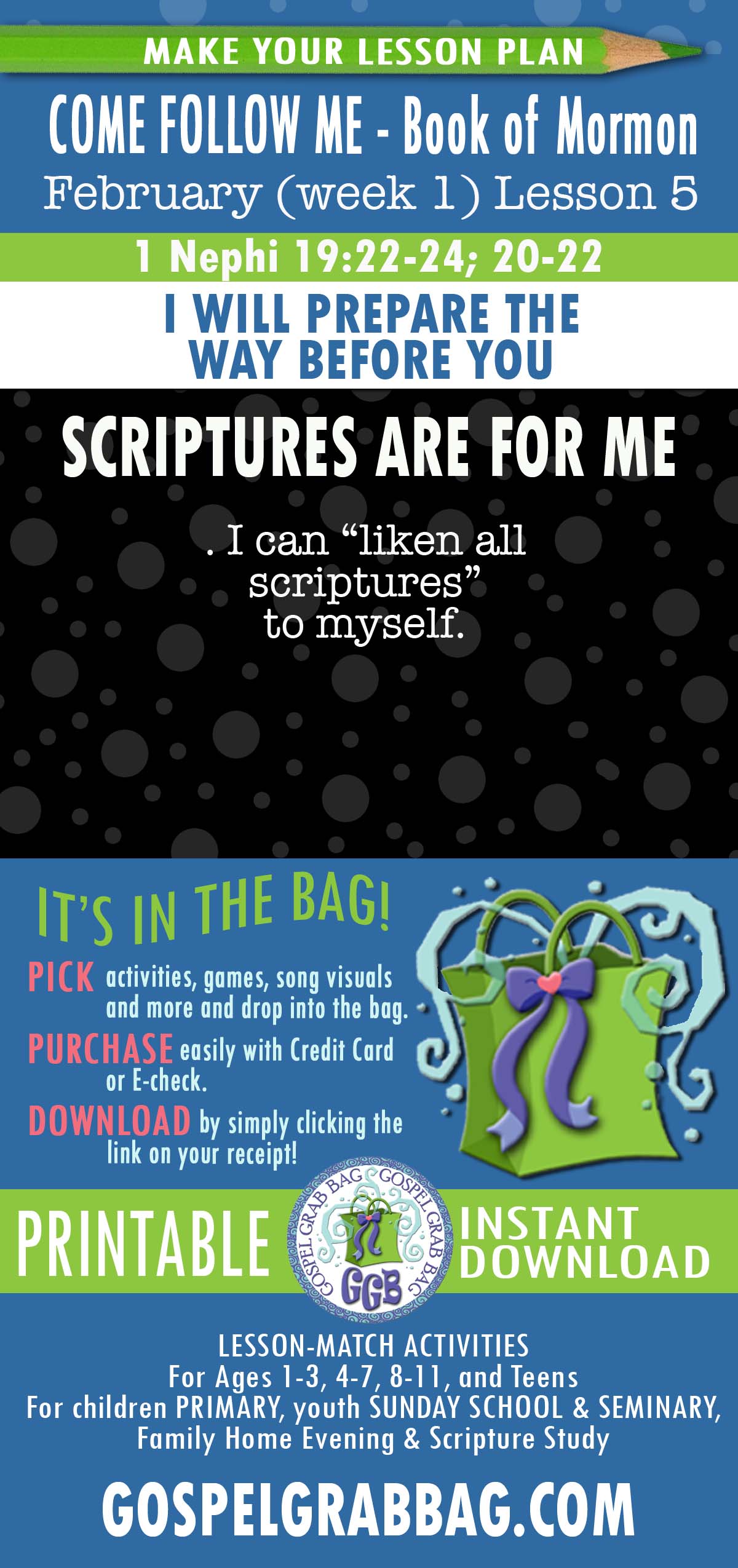 1 Nephi 19 February BOOK OF MORMON Come Follow Me lesson activities