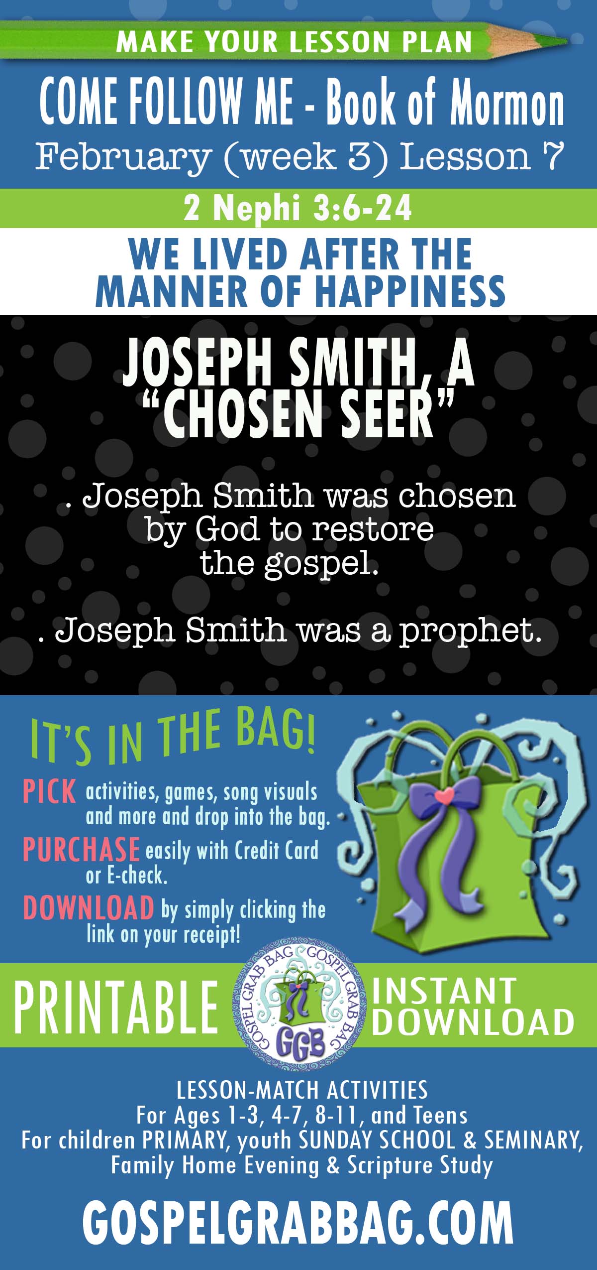 2 Nephi 3 BOOK OF MORMON Come Follow Me lesson activities