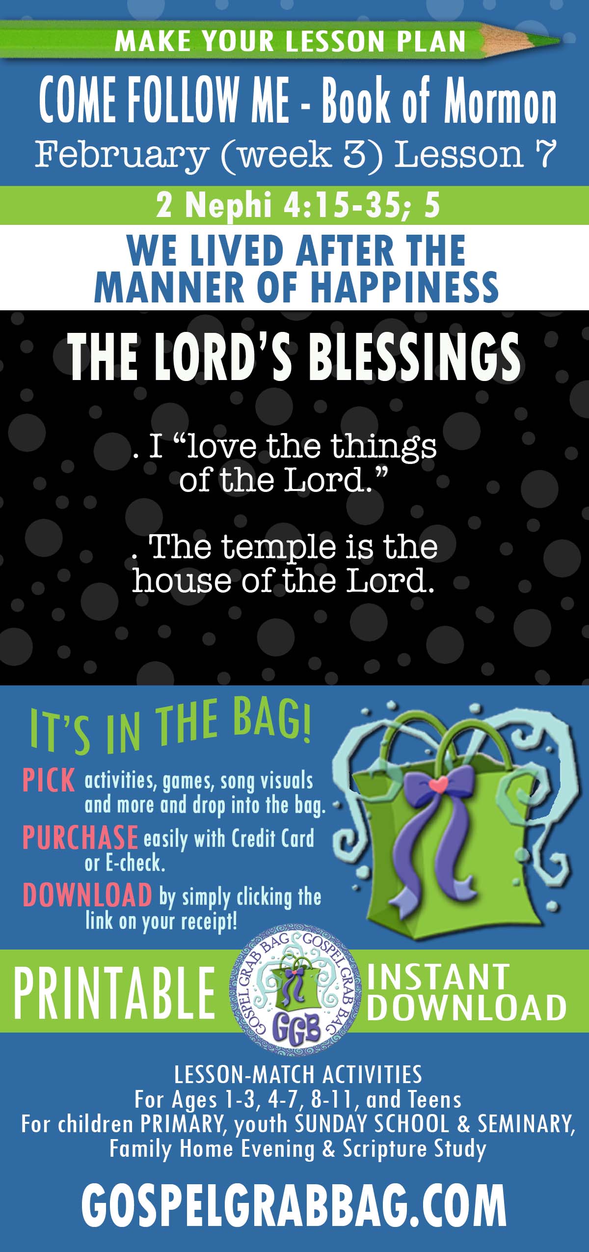 2 Nephi 4-5 BOOK OF MORMON Come Follow Me lesson activities