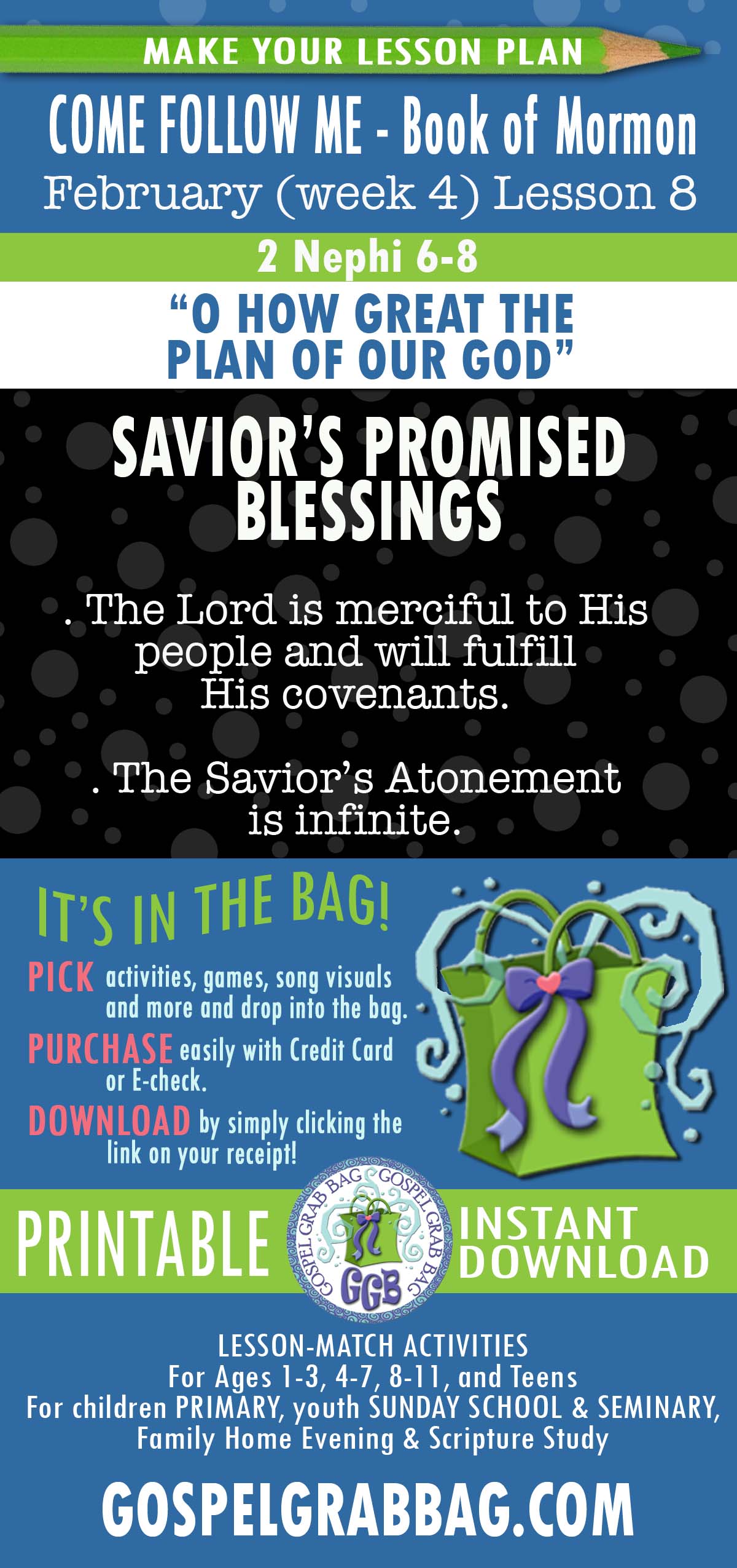2 Nephi 6-9 BOOK OF MORMON Come Follow Me lesson activities