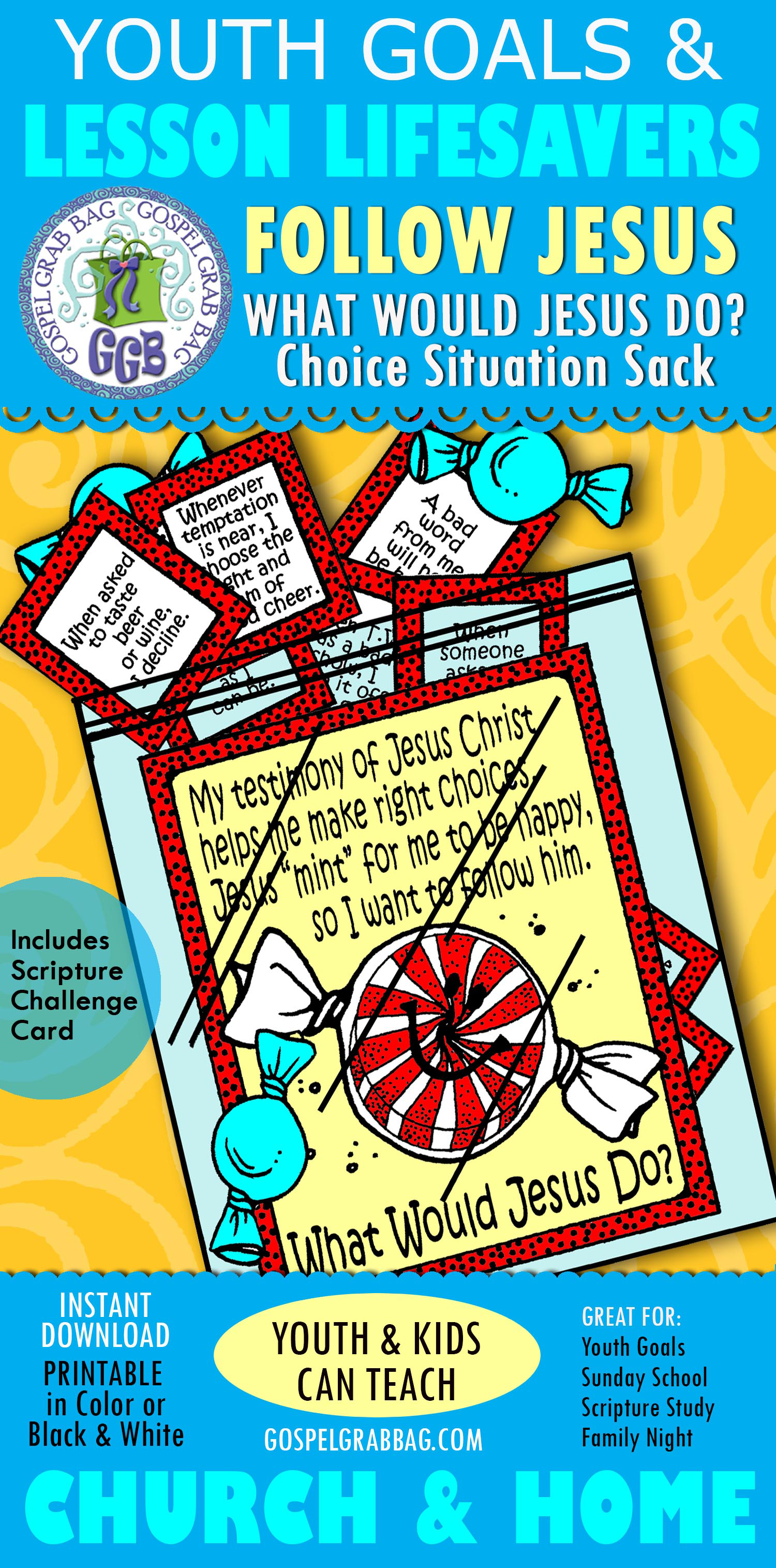 TESTIMONY & CHOICES Activity What Would Jesus Do? choice situation sack (Jacob & Sherem Jacob 7: 1-25)