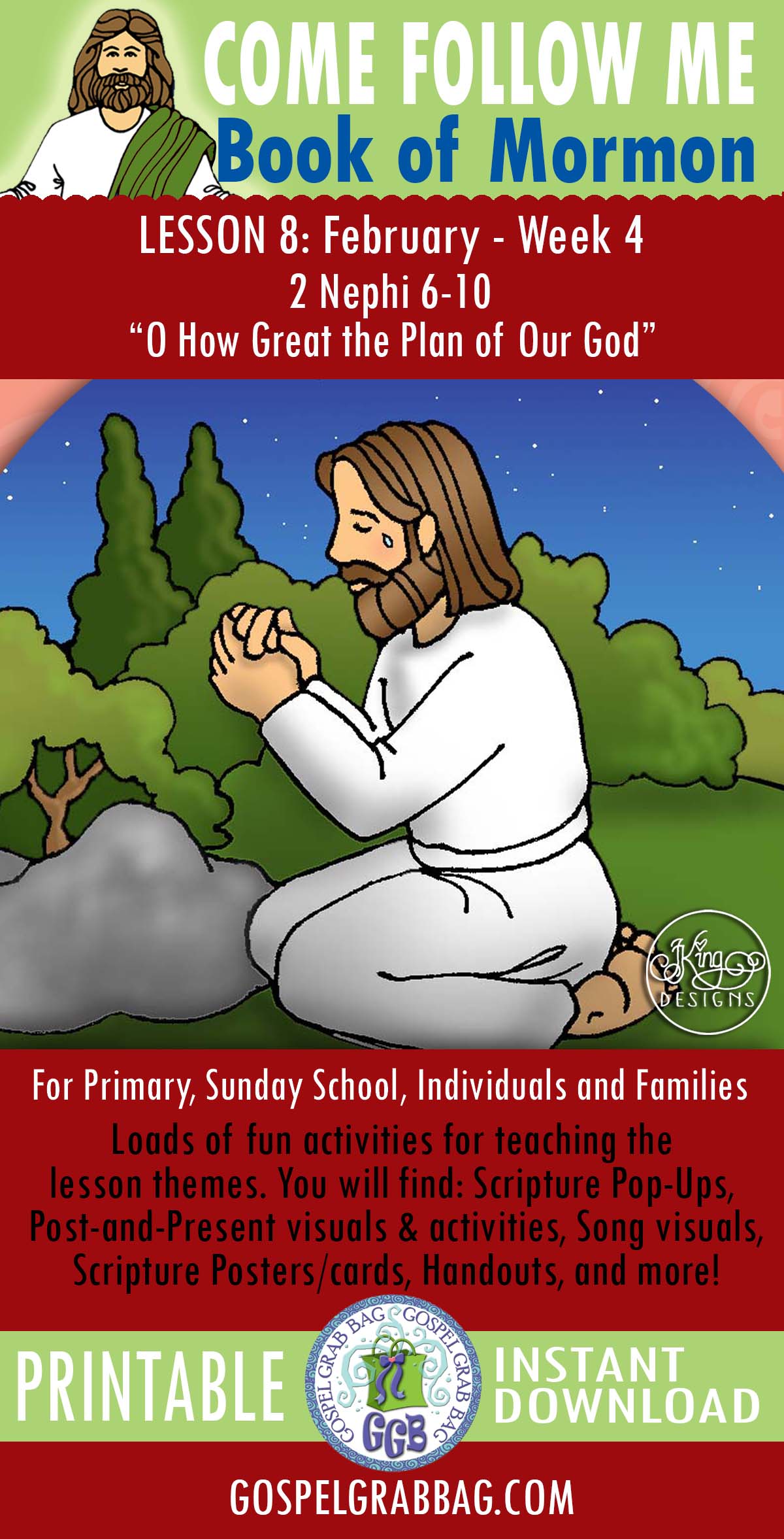 "O How Great the Plan of Our God" COME FOLLOW ME Activities for Come Follow Me Lesson - February week 4