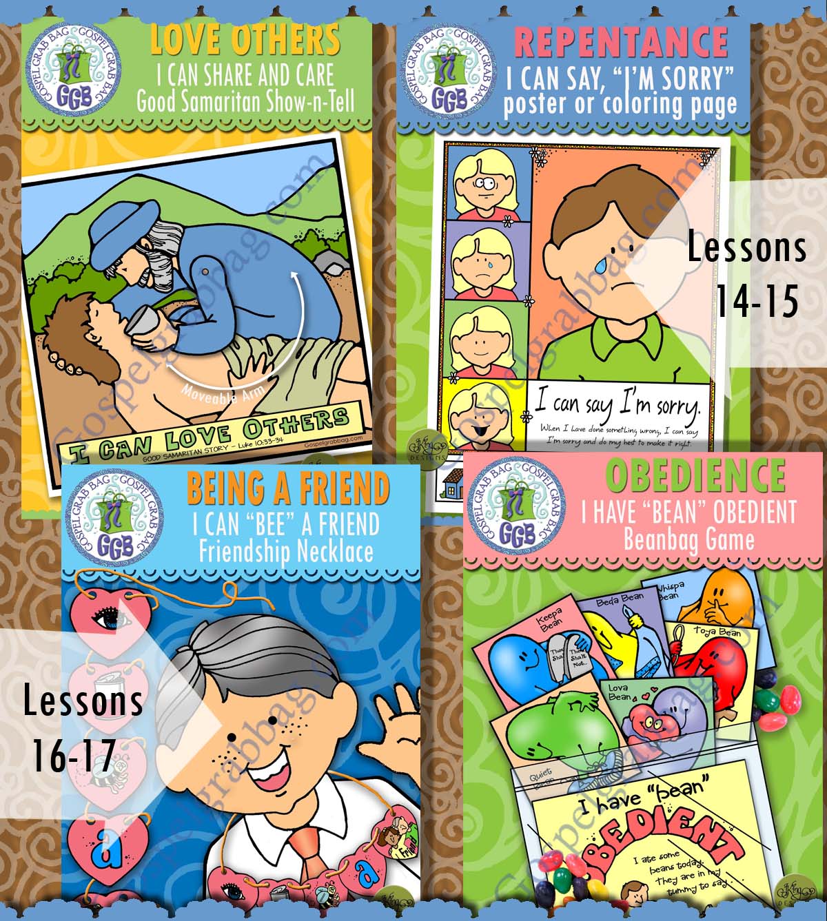 COME FOLLOW ME Ages 1-5 Activities - April BUNDLE
