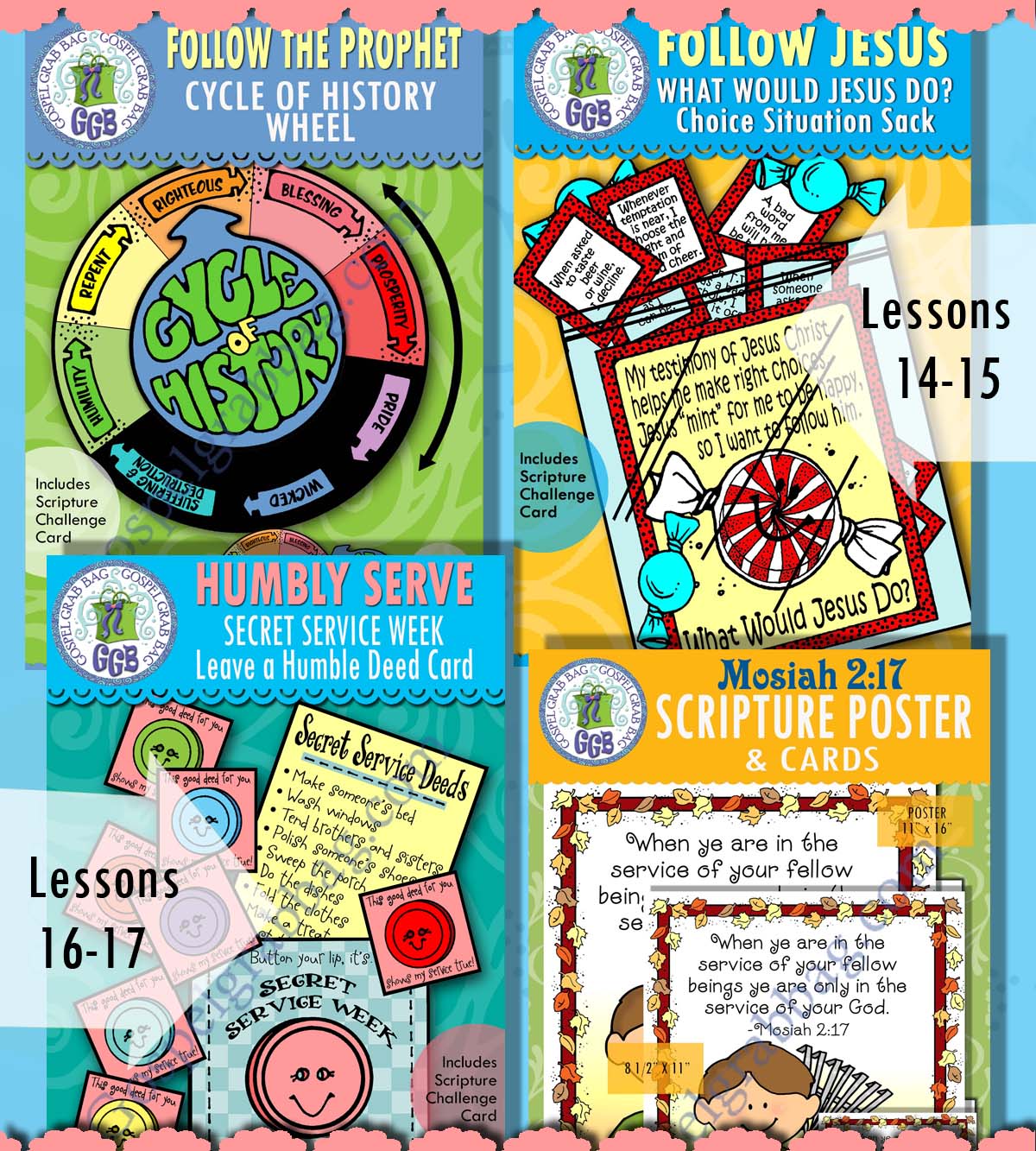 COME FOLLOW ME Ages 8-11 Activities - April BUNDLE