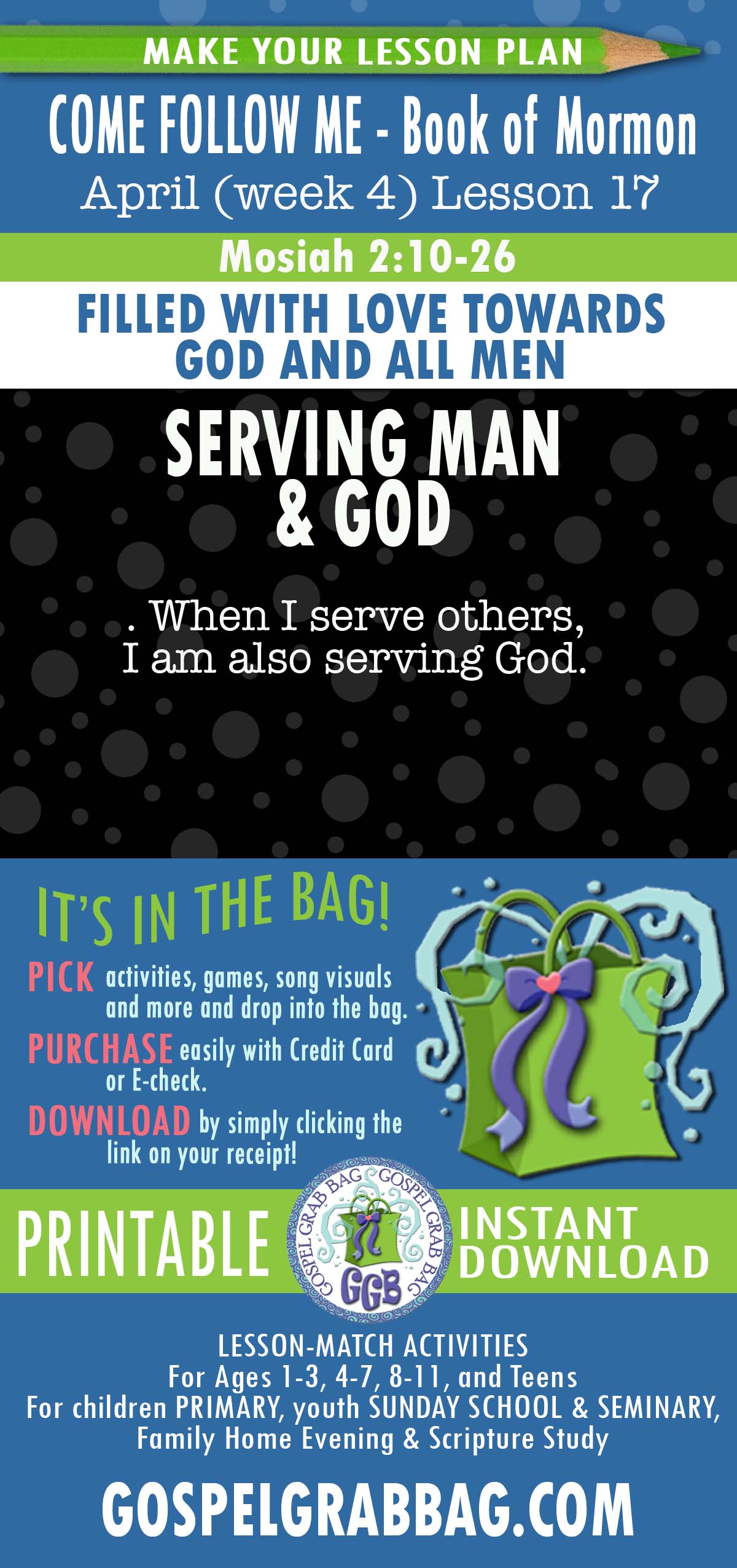 ACTIVITIES FOR “Filled with Love towards God and All Men” COME FOLLOW ME - Book of Mormon APRIL