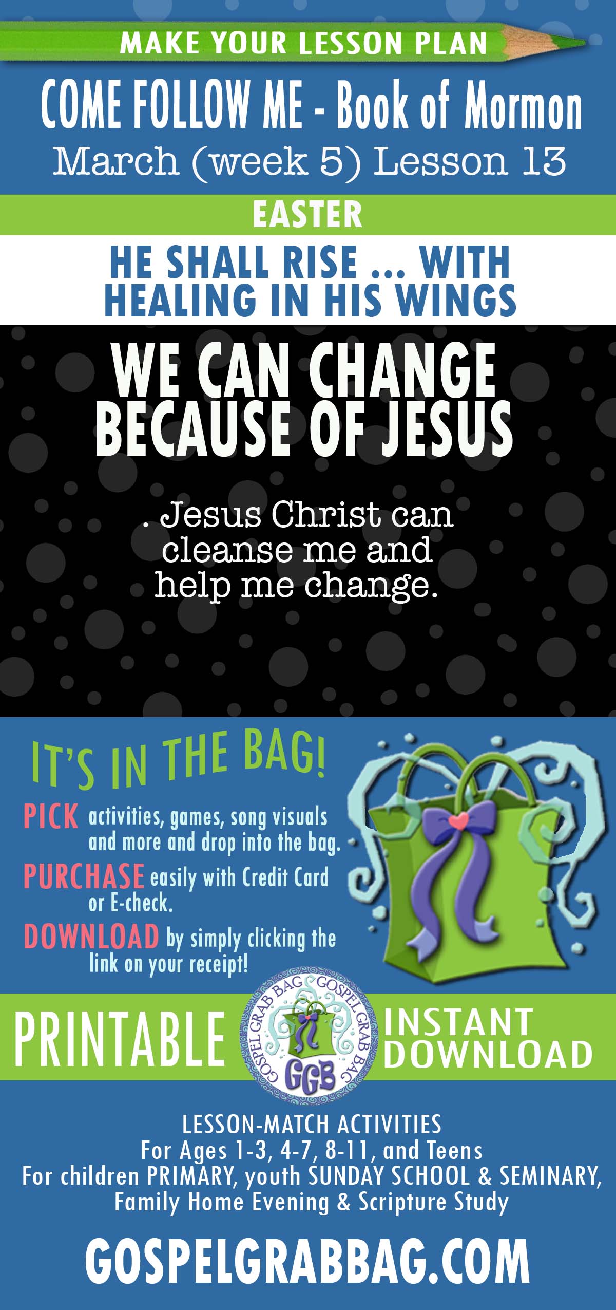 “He Shall Rise … with Healing in His Wings” COME FOLOW ME Lessons Activities - March week 5