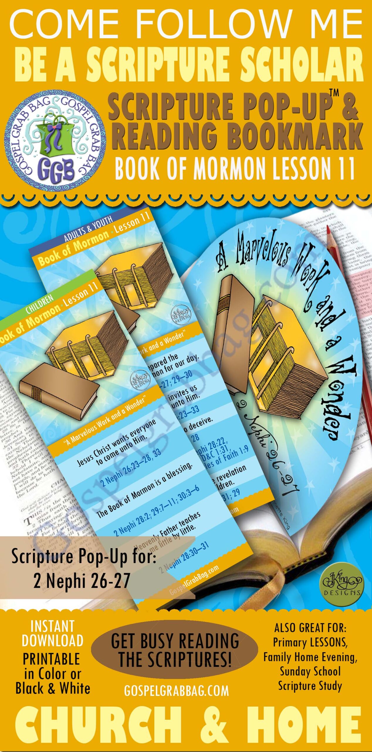 “A Marvelous Work and a Wonder” SCRIPTURE SCHOLARS Book of Mormon COME FOLLOW ME March week 2